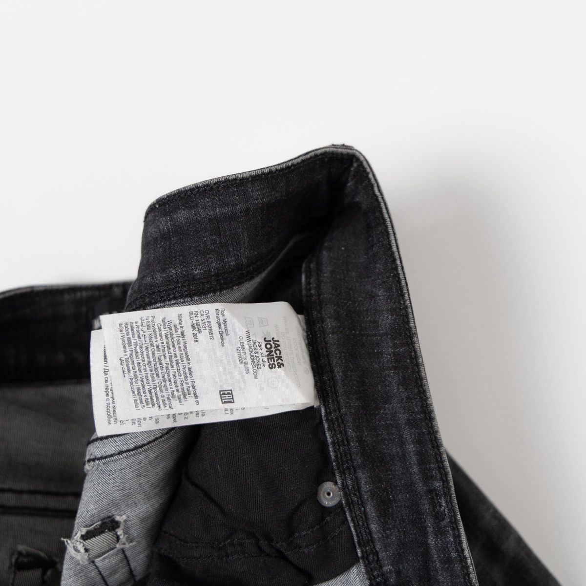 Jack & Jones Jack & Jones Glenn Fox Mens Slim Fit Jeans Grey Washed Size US 29 - 8 Thumbnail