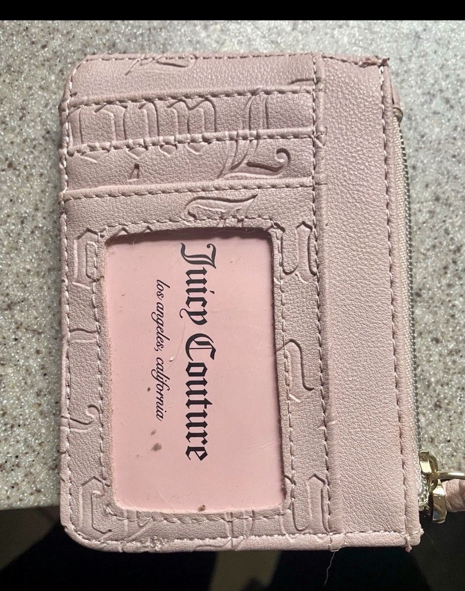 Juicy Couture Juicy Couture Pink Leather Wristlet Deboss Dusty Blush Size ONE SIZE - 2 Thumbnail