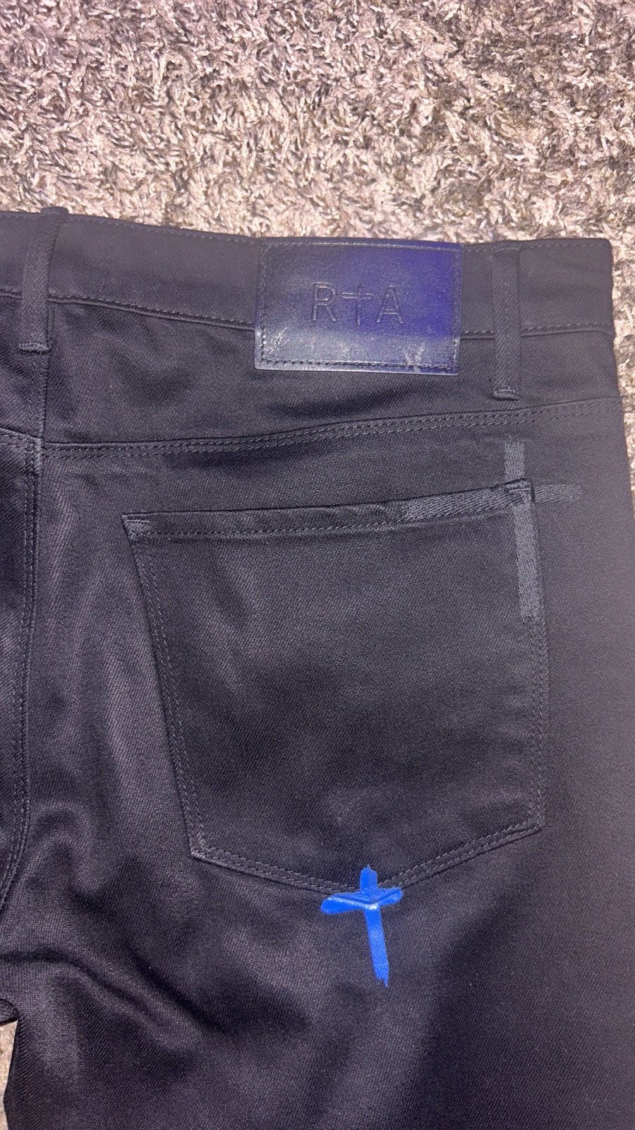 Rta Bryant Skinny Jean | Black Blue Rest In Peace Size US 33 - 5 Thumbnail