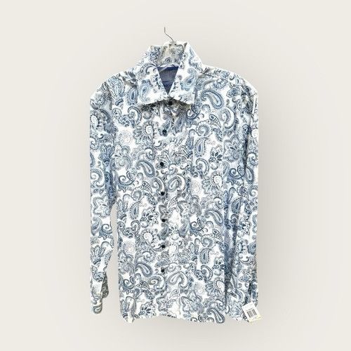 Tasso Elba Beautiful Tasso Elba Shirt Mens Small Blue Paisley Long Slee Size US S / EU 44-46 / 1 - 2 Thumbnail