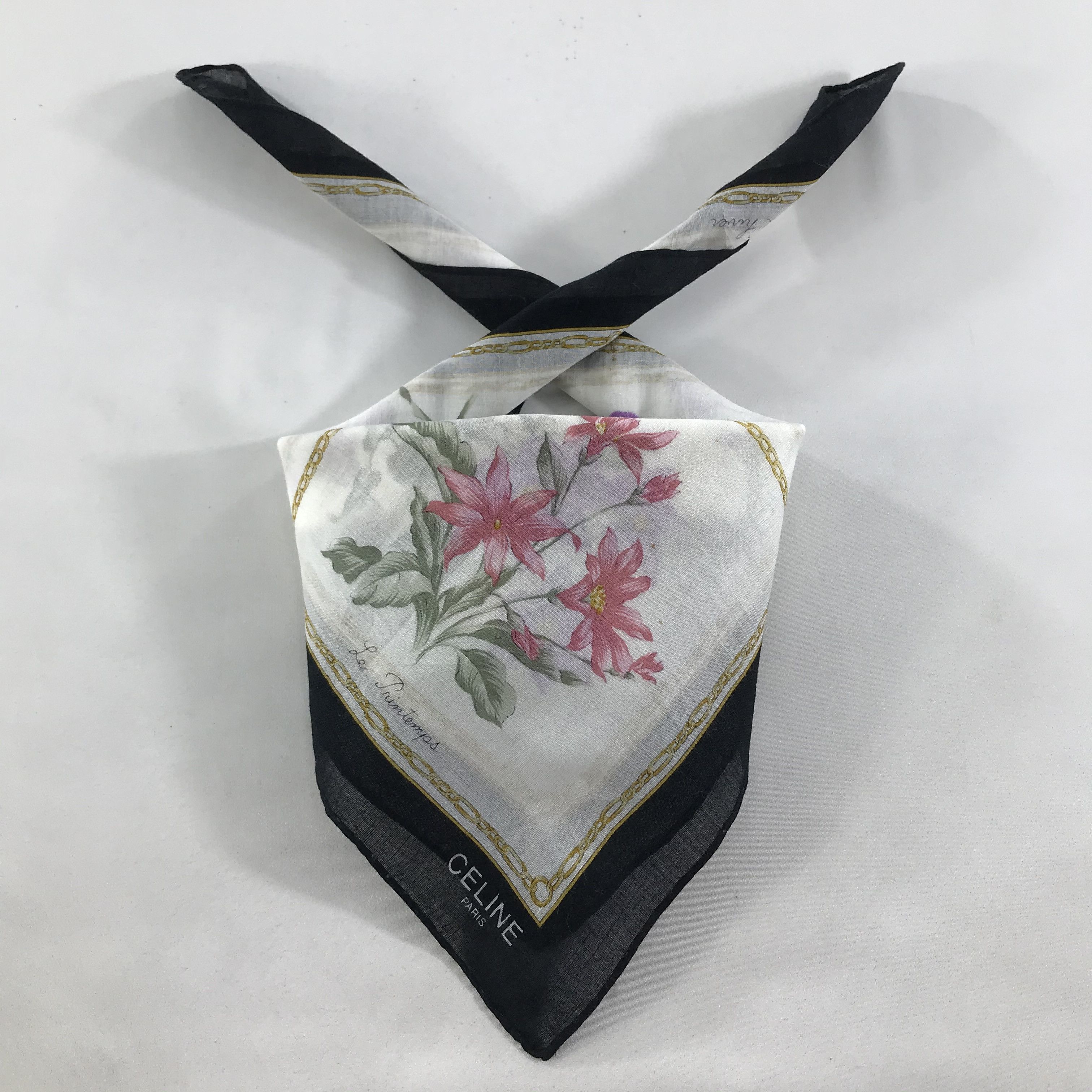 Celine × Vintage Celine Bandana / Handkerchief / Neckerchief - S1623 Size ONE SIZE - 5 Thumbnail
