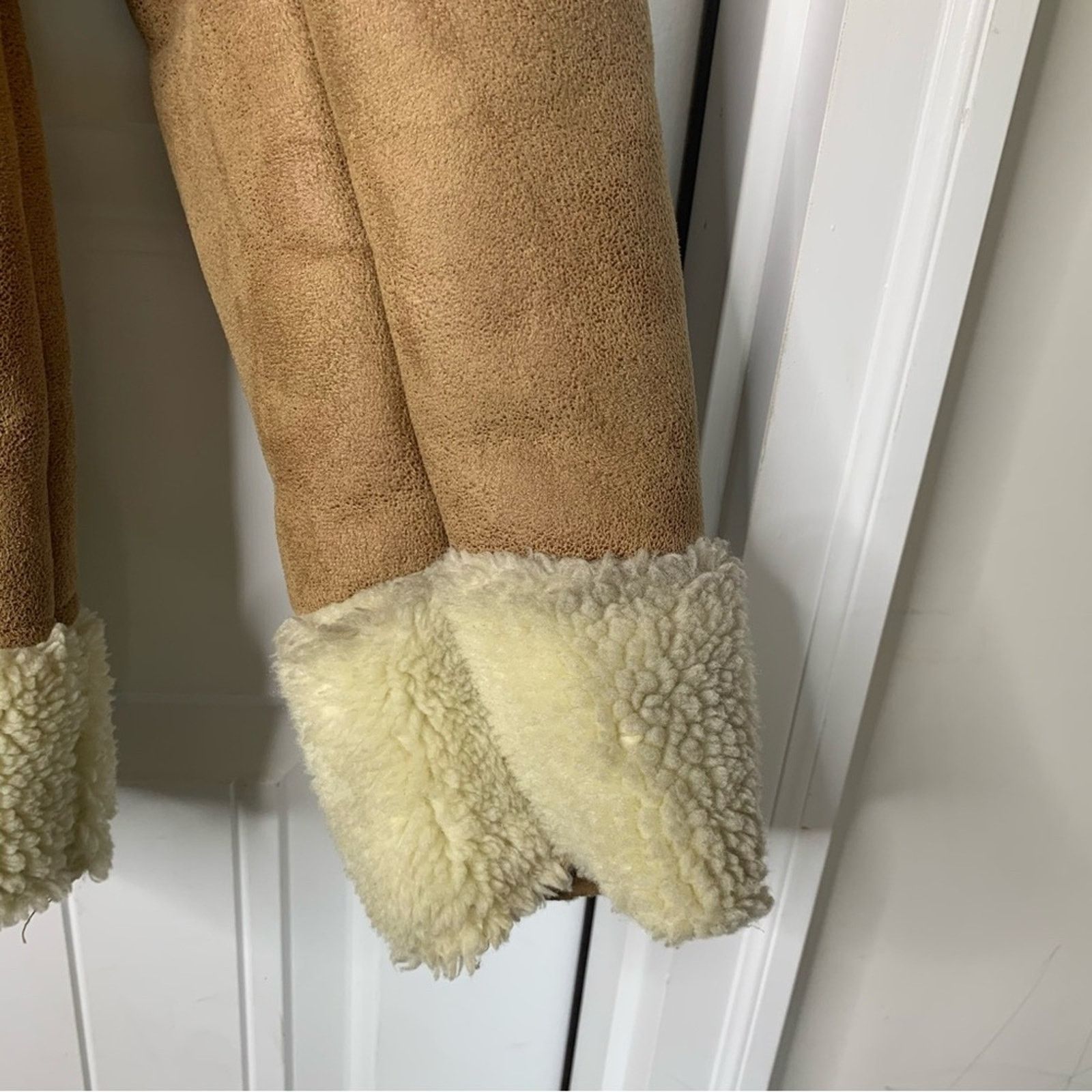 Asos ASOS oversized faux shearling camel aviator coat size XS Size US XS / EU 42 / 0 - 5 Thumbnail