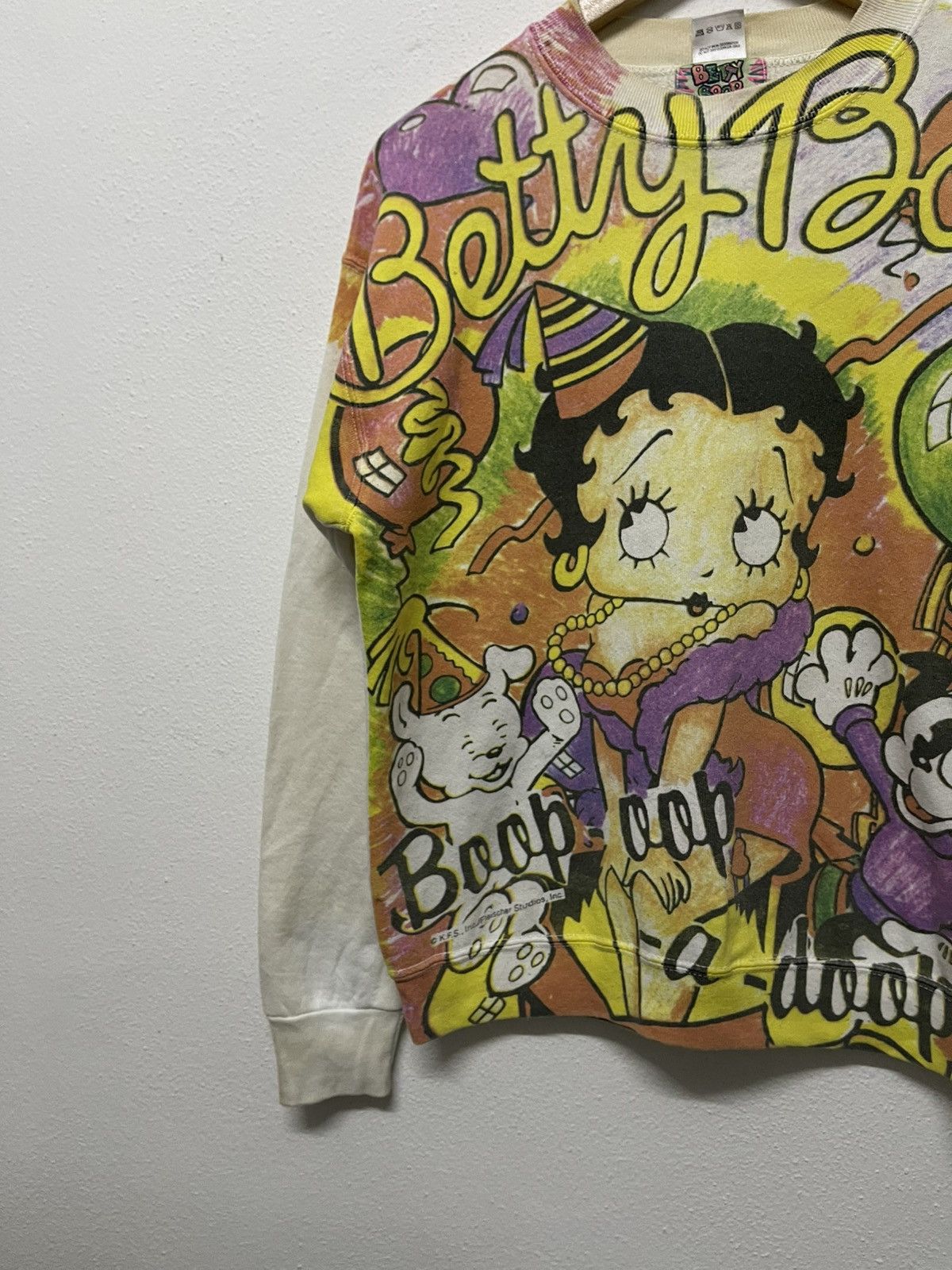 Cartoon Network 90s BETTY BOOP AOP SWEATSHIRT RARE DESIGN Size US M / EU 48-50 / 2 - 4 Thumbnail