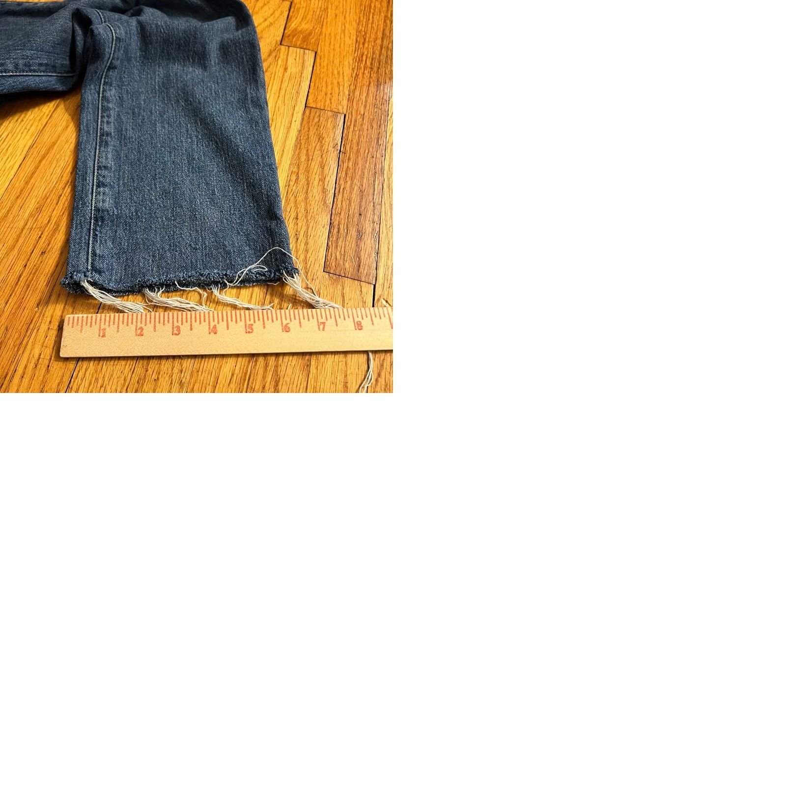 Madewell Madewell Jeans Womens 27 Perfect Vintage Blue Denim High Rise Raw Hem Jeans Womens 27 Regular Blue 29x28 Size 27" / US 4 / IT 40 - 9 Thumbnail