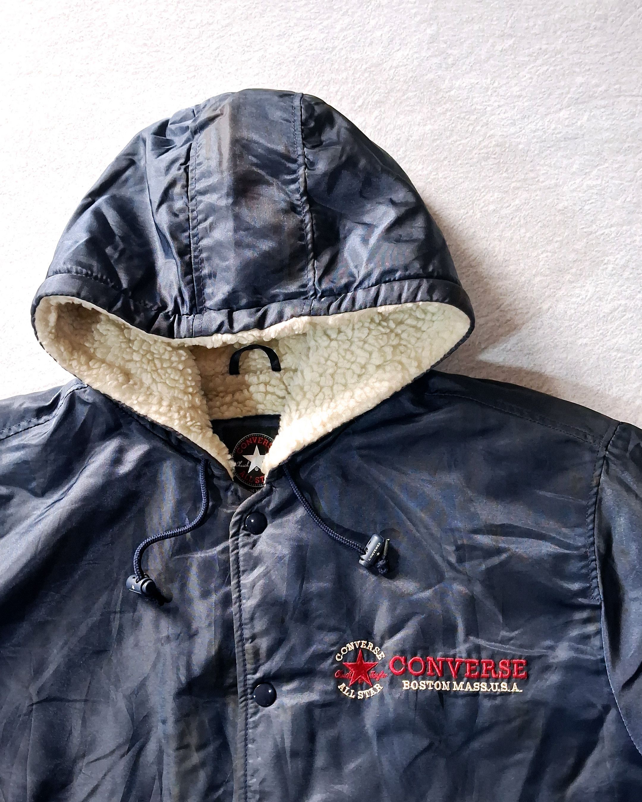 Converse CONVERSE EMBROIDERED SHERPA LINED HOODED NYLON JACKET Size US XXL / EU 58 / 5 - 7 Thumbnail