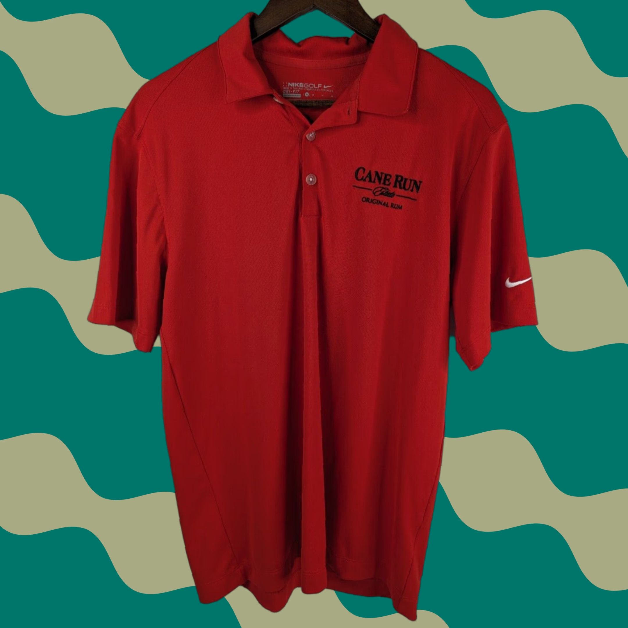Nike Nike Golf Polo Shirt CANE RUN ESTATE ORIGINAL RUM Red 637167 M Nike Dri-Fit Men Short Sleeve Collared Polo Shirt Golf 100% Polyester Size M Red Size US M / EU 48-50 / 2 - 1 Thumbnail