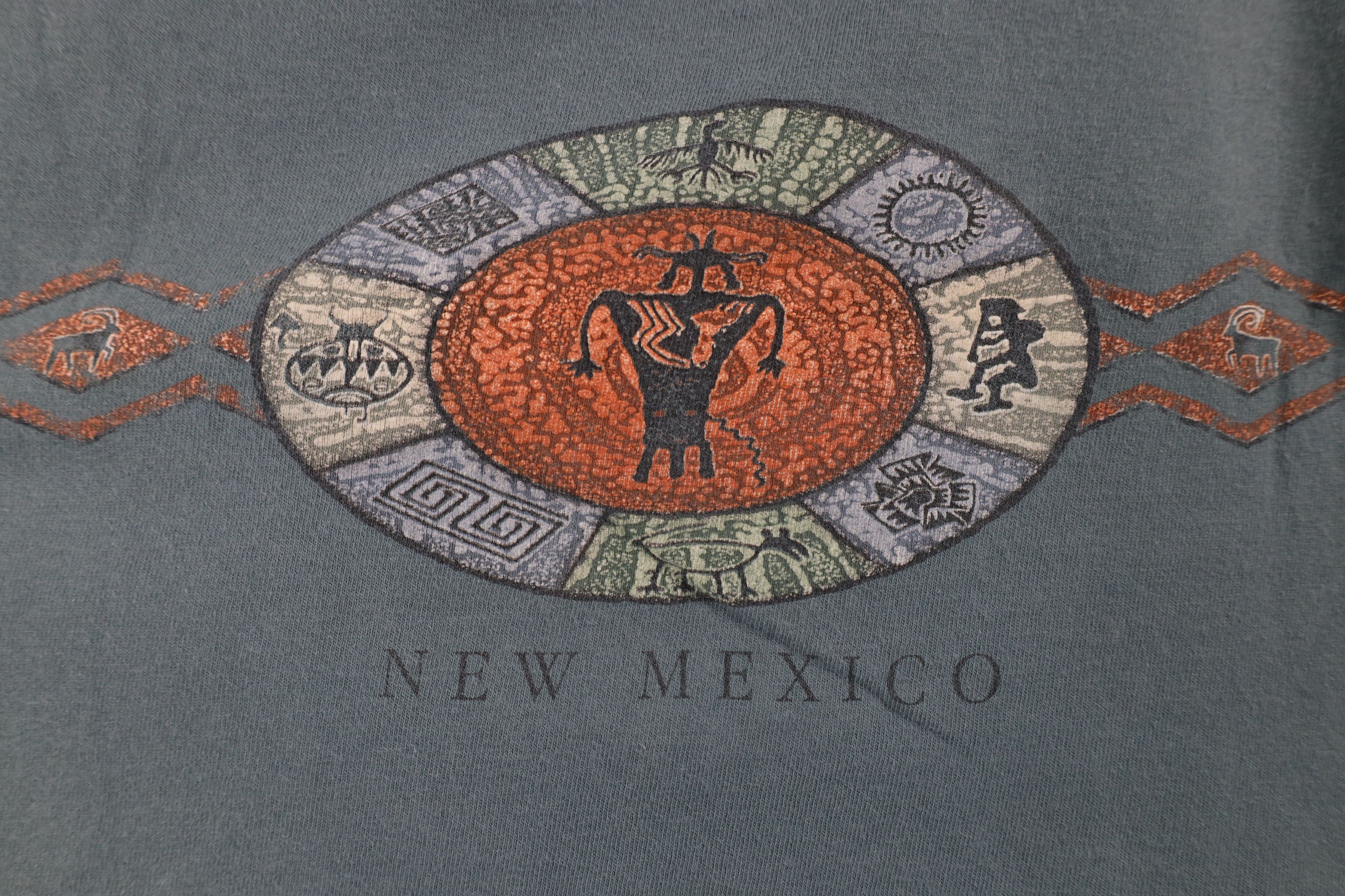 Vintage Vintage 90s Streetwear New Mexico Kokopelli Cave Art T-Shirt Size US XXL / EU 58 / 5 - 5 Thumbnail