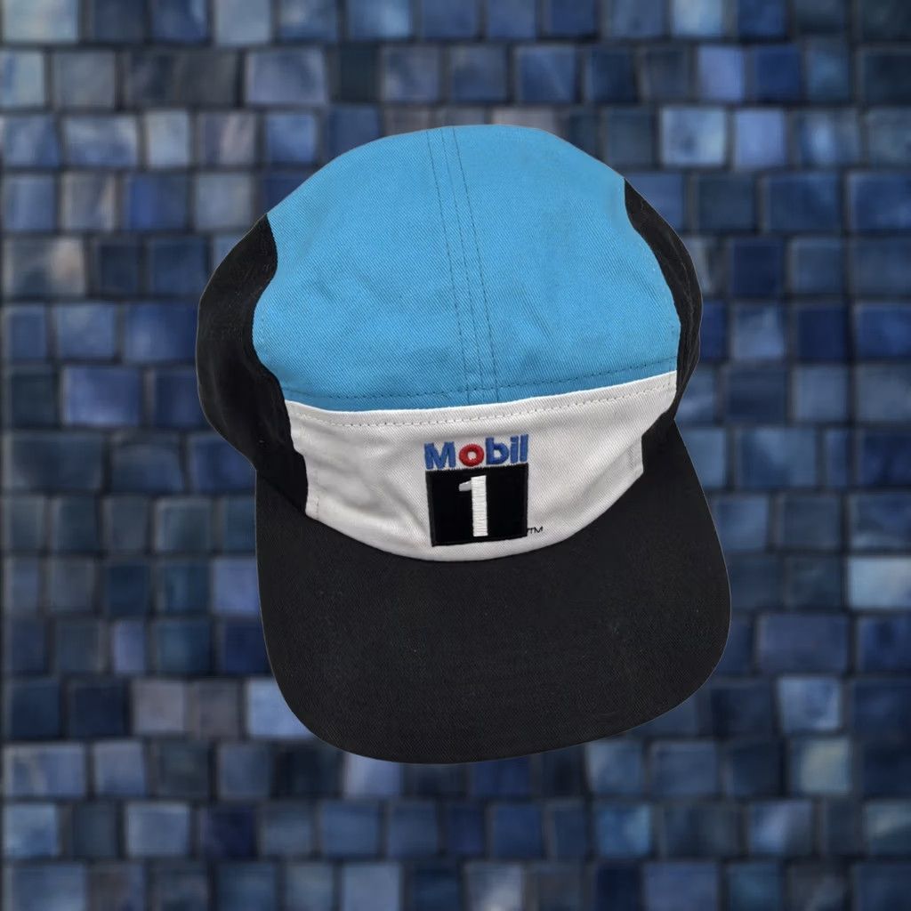 Vintage Mobil 1 Oil Promo Hat Cap Adjustable Snapback Black Baseball Cap Men's One Size Cotton Canvas Casual Cap Size ONE SIZE - 1 Thumbnail