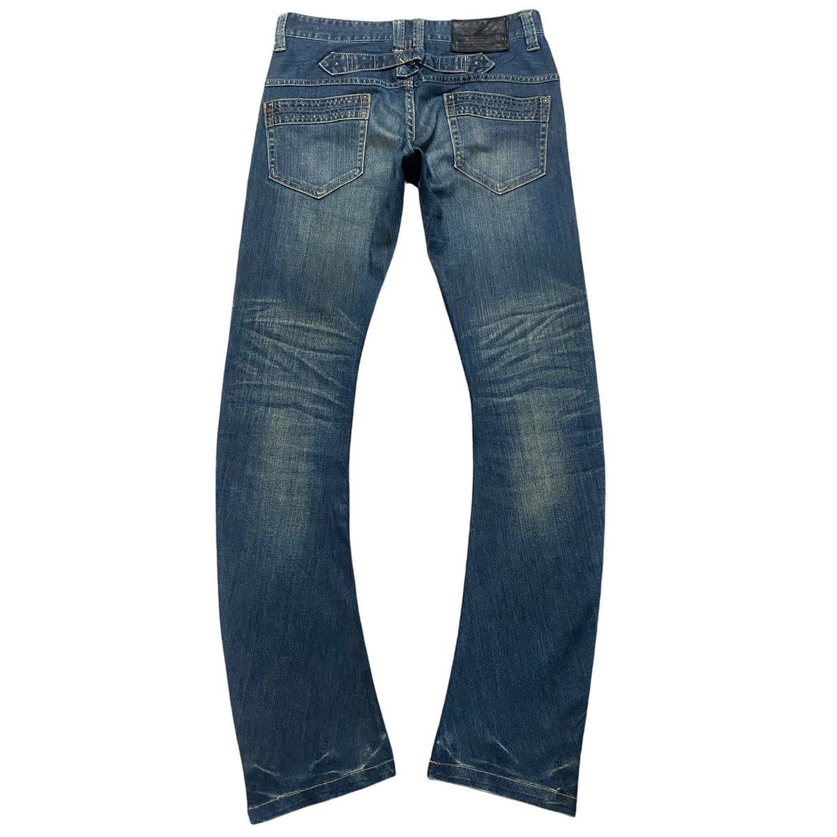 5351 POUR LES HOMMES 5351 Pour Les Hommes Curve Leg Denim Low Flare Jeans Size US 32 / EU 48 - 2 Thumbnail