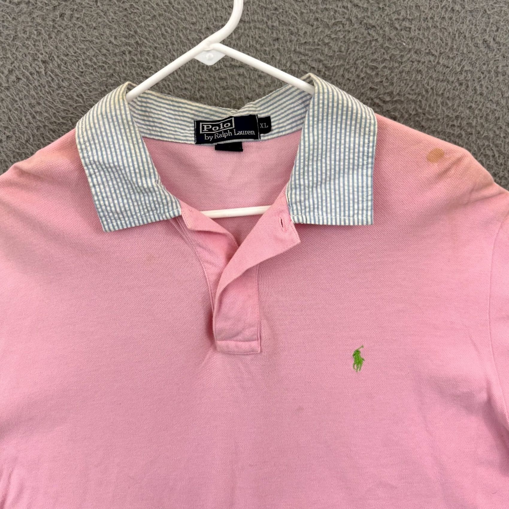 Ralph Lauren VINTAGE Polo Ralph Lauren Shirt Mens XL Pink Polo Collar 90s Pony Golf Casual Size US XL / EU 56 / 4 - 4 Thumbnail