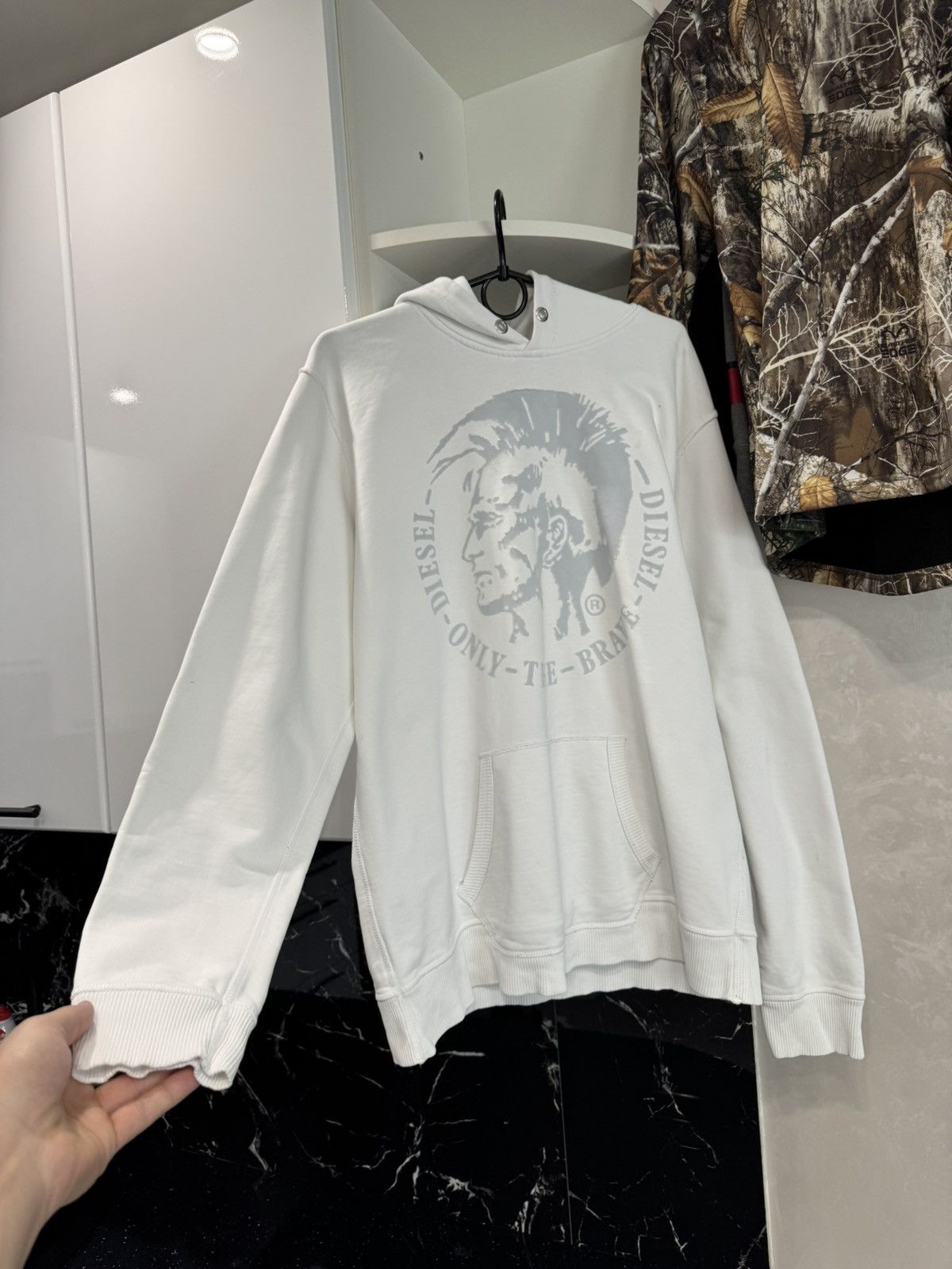 Diesel Vintage Diesel Hoodie Big Logo Japanese Boxy Avant Garde Y2K Size US L / EU 52-54 / 3 - 2 Thumbnail