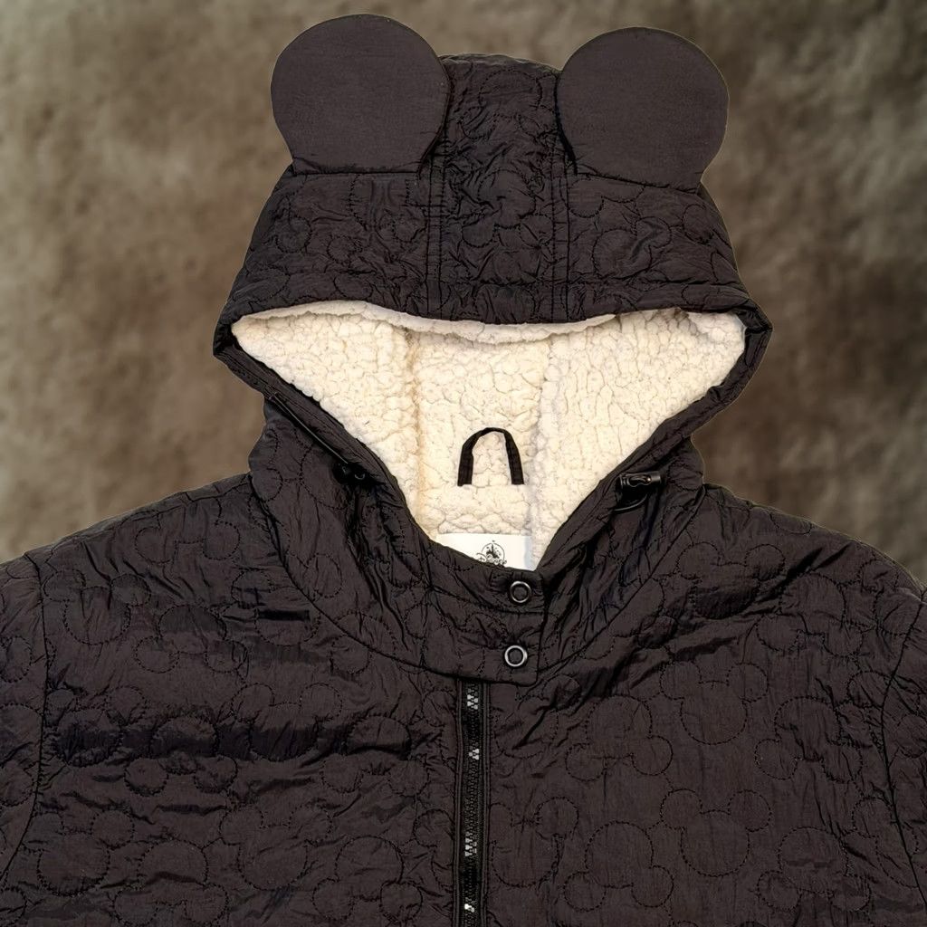 Disney Disney Jacket Womens 2X Black Mickey Mouse Ear Hood Sherpa Lined Quilted Puffer Size XXL / US 16-18 / IT 52-54 - 1 Thumbnail