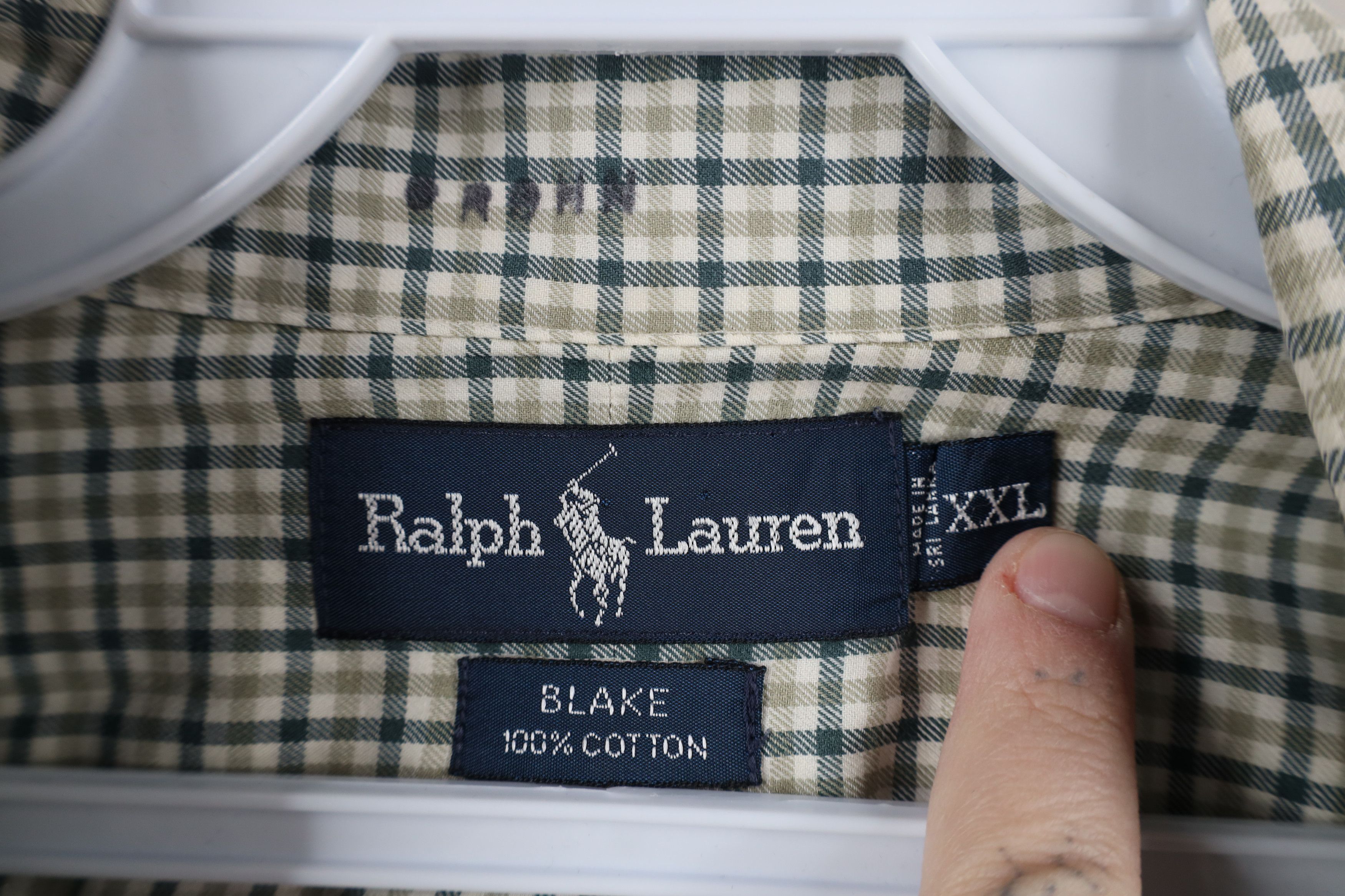 Ralph Lauren × Vintage Vintage 90s Ralph Lauren Fit Collared Button Down Shirt Size US XXL / EU 58 / 5 - 7 Thumbnail