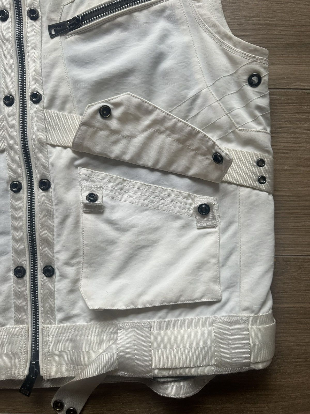 Ralph Lauren Black Label Ralph Lauren Black Label White Gimp Cargo Vest Size US XL / EU 56 / 4 - 8 Thumbnail