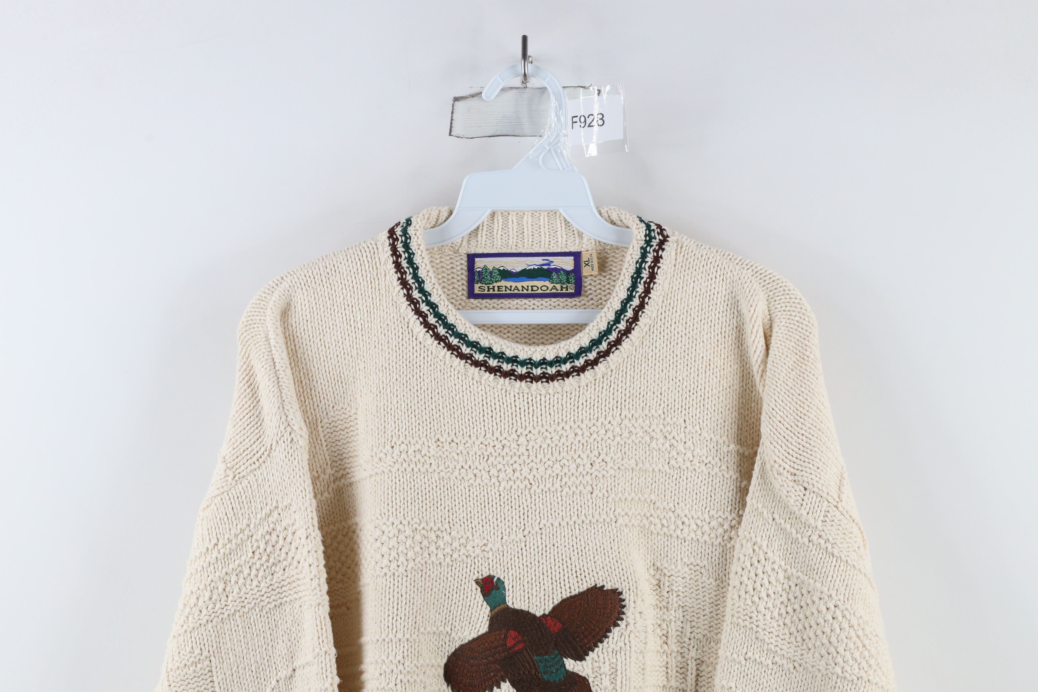 Vintage Vintage 90s Streetwear Cotton Knit Pheasant Bird Sweater USA Size US XL / EU 56 / 4 - 2 Thumbnail