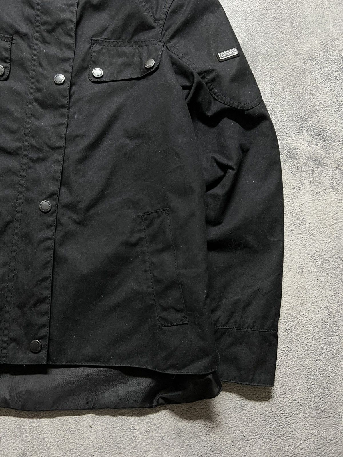 Barbour × Vintage Vintage Barbour International B.Intl Atomizer Wax Jacket 00s Size M / US 6-8 / IT 42-44 - 5 Thumbnail