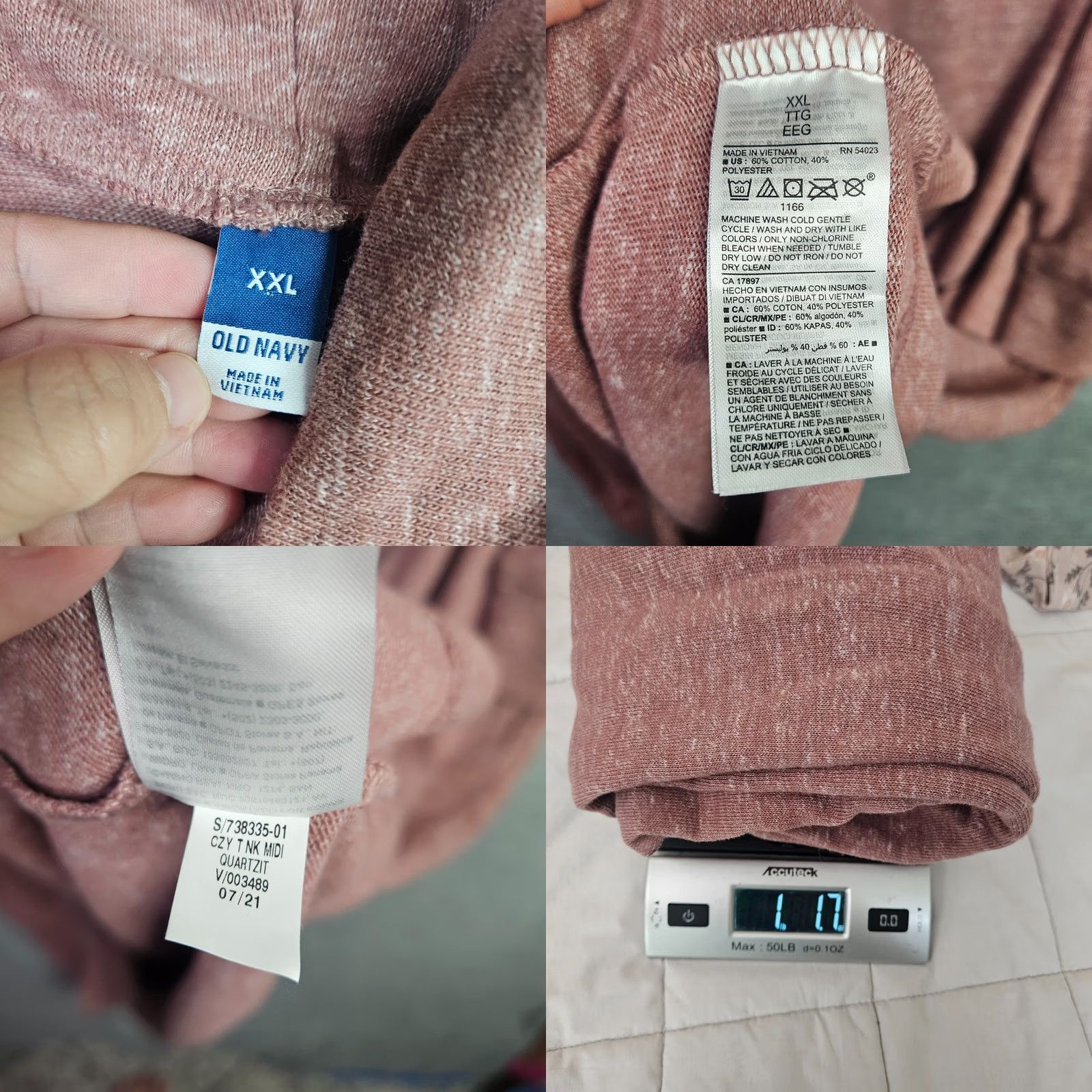 Old Navy Old Navy Quartzit Women's Long-Sleeve Turtleneck Midi Shift Dress XXL Pink Size XXL / US 16-18 / IT 52-54 - 8 Thumbnail