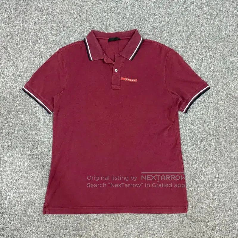 Prada Prada Red Cotton Men's Polo Shirt. Size US M / EU 48-50 / 2 - 1 Thumbnail
