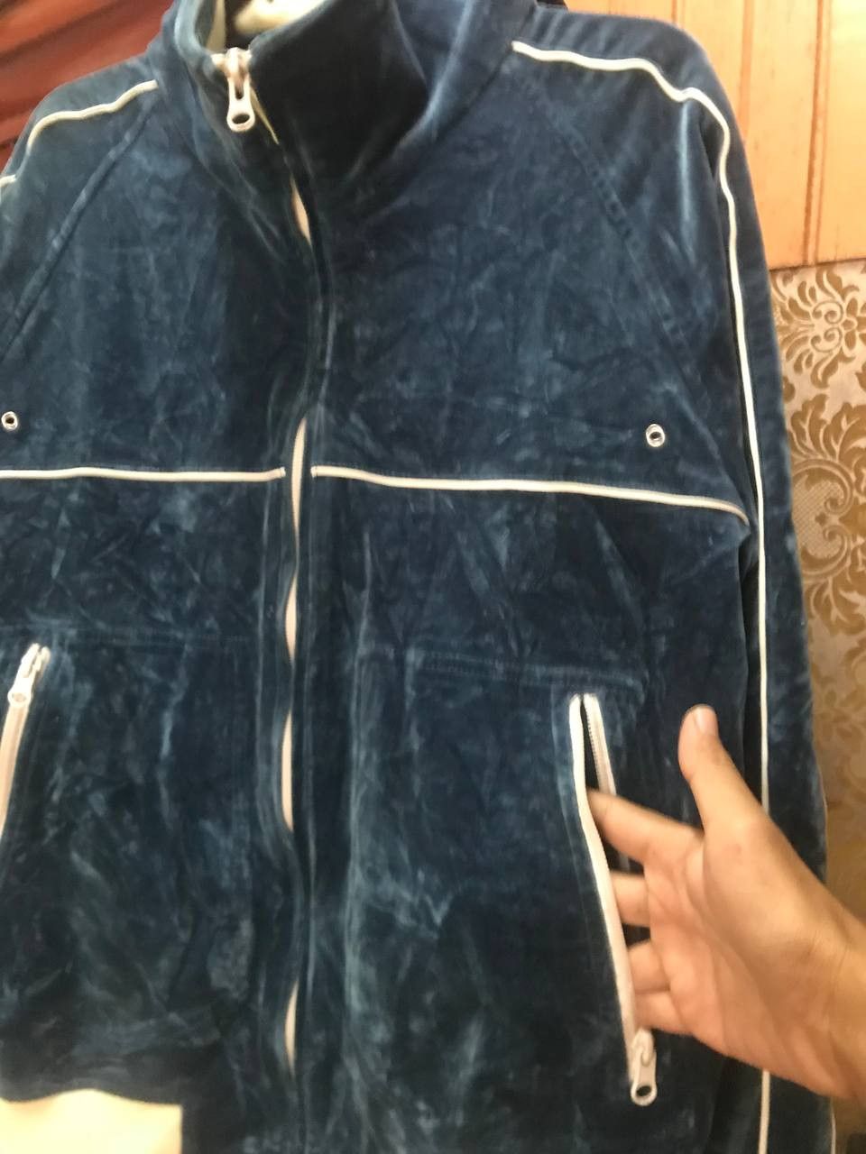 Designer × Paul Smith × R.Newbold R. Newbold Velvet Track Jacket Size US S / EU 44-46 / 1 - 2 Thumbnail