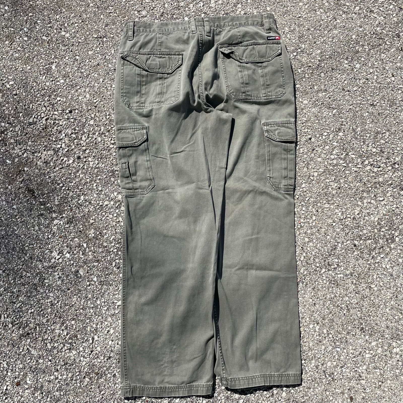 Hawk Hawk Cargo Pants Baggy Skate Utility Green Y2K Style 36x32 Size US 36 / EU 52 - 2 Thumbnail
