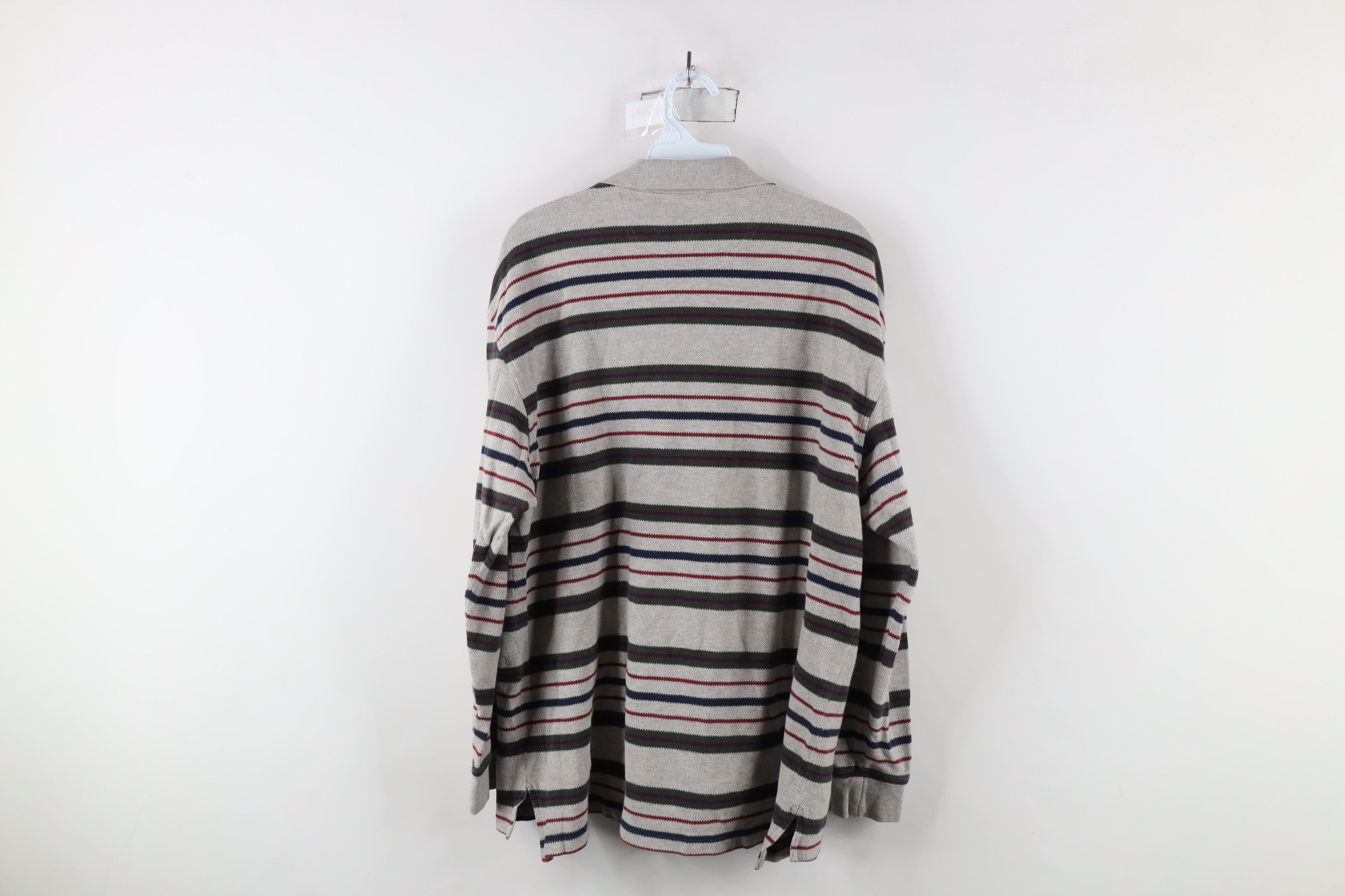 Vintage Vintage 90s Streetwear Thermal Knit Long Sleeve Rugby Polo Size US M / EU 48-50 / 2 - 8 Thumbnail