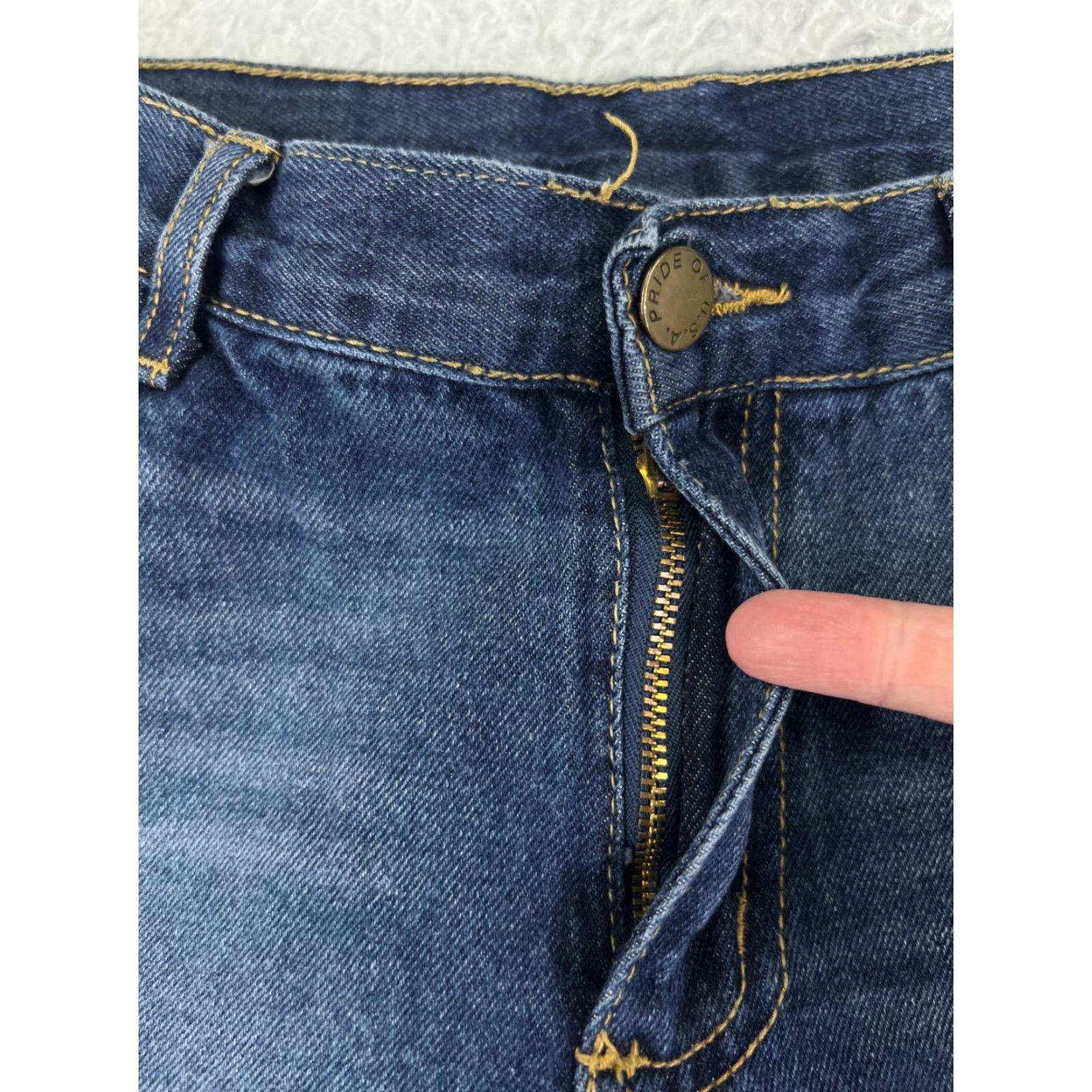 Denime VINTAGE My Tina Jeans Womens Regular 26 Blue Denim 100% Cotton Flared 28 Inseam 26x28 Low Rise 6.5-8.5 Zip 5-Pocket Logo Classic Designer Shirt Size 36" / US 14 / IT 50 - 6 Thumbnail
