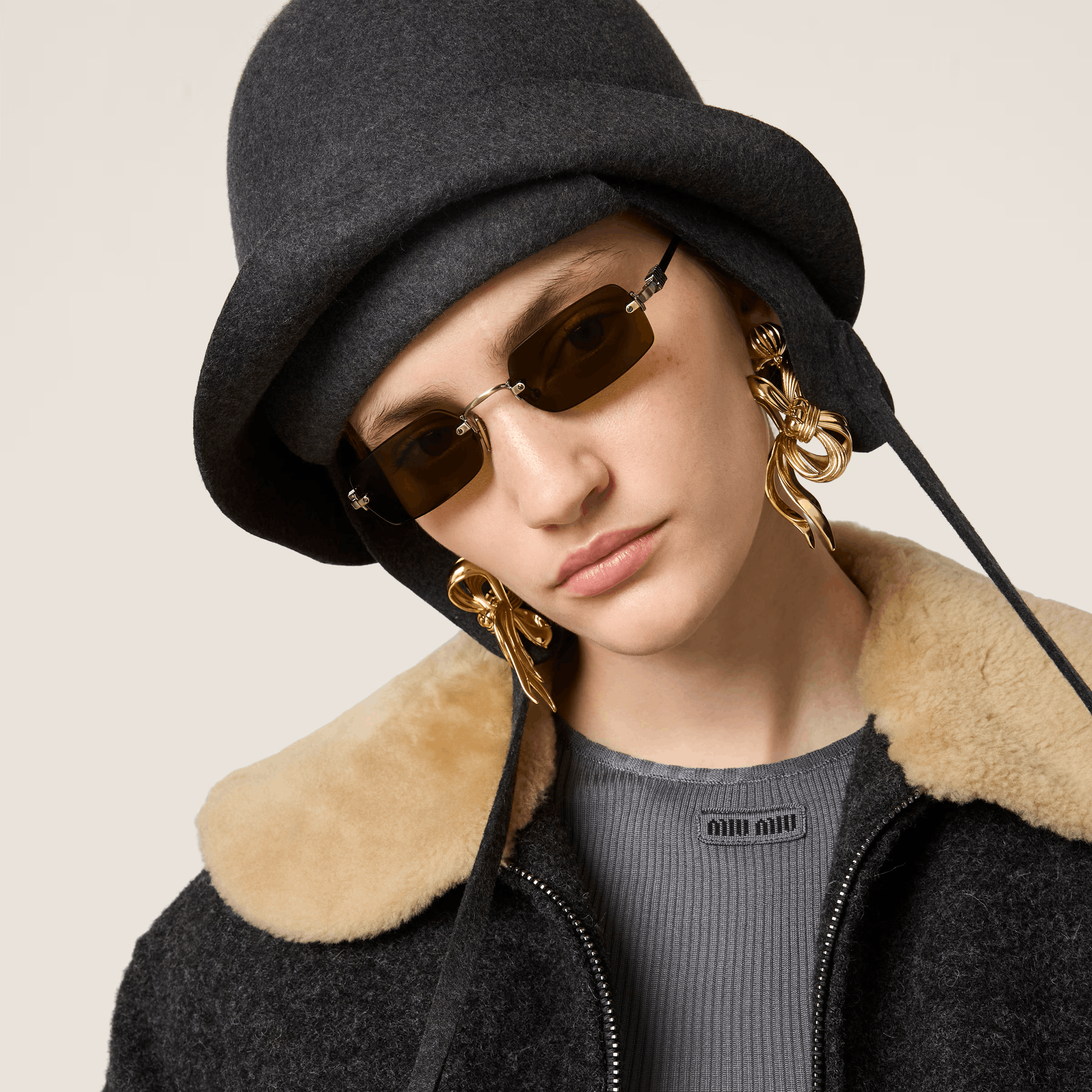Miu Miu NEW MIU MIU SUNGLASSES MUB50S 26C09Z BROWN WOMEN MU B50S SMU Size ONE SIZE - 2 Thumbnail