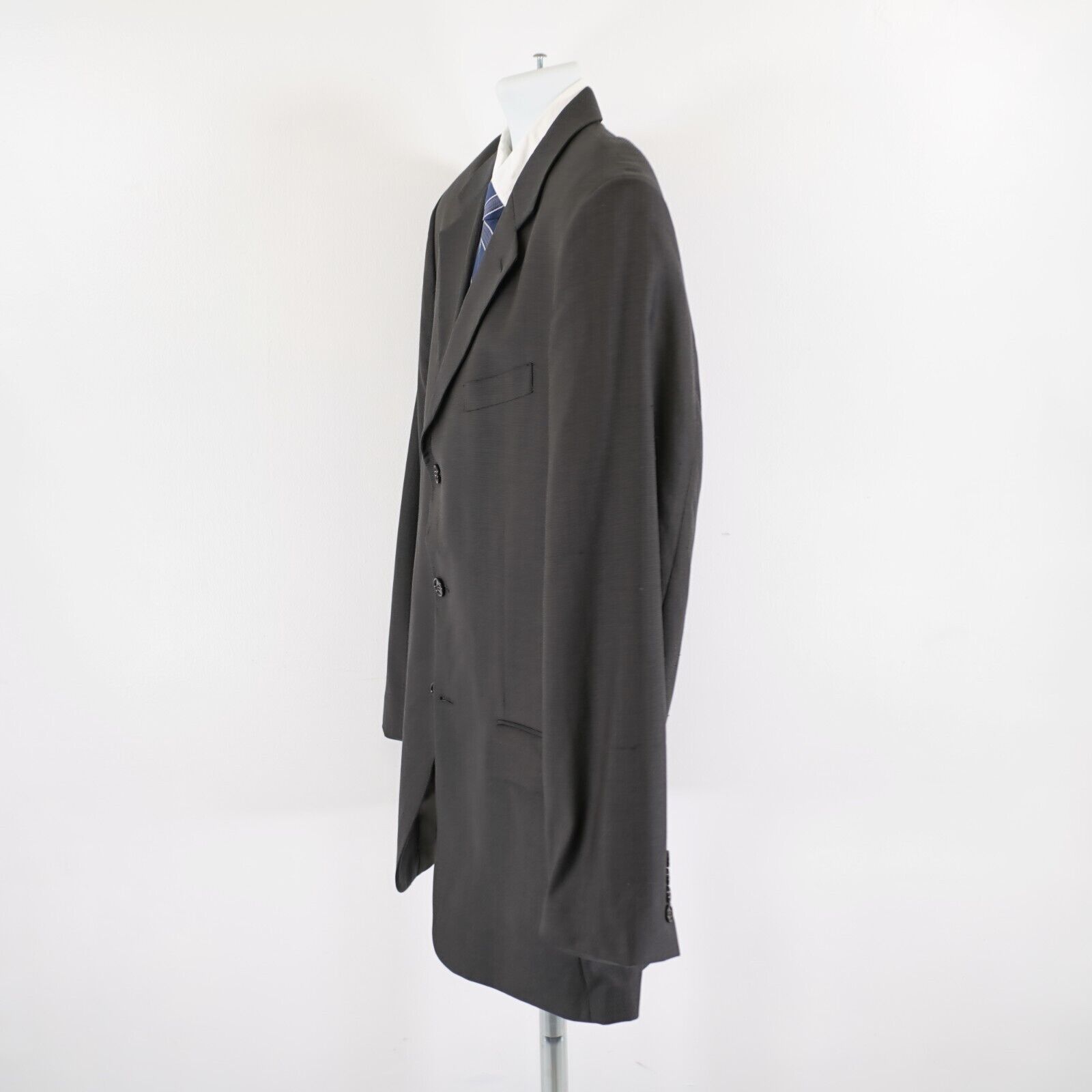 Jones New York Jones New York Wool Silk Brown Black Nailshead 3 Button Blaz Size 44L - 5 Thumbnail