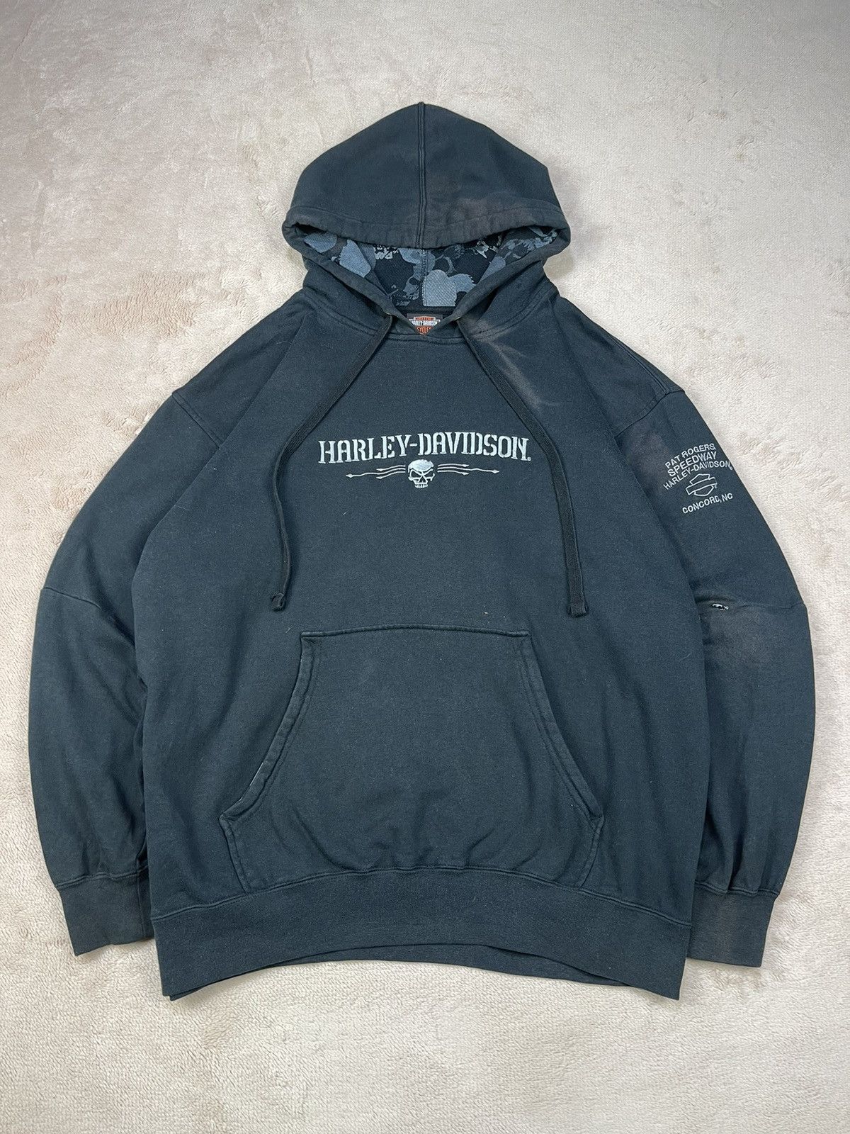 Harley Davidson Vintage HARLEY DAVIDSON Thrash Centre Skull Logo Pull Over Size US L / EU 52-54 / 3 - 1 Thumbnail