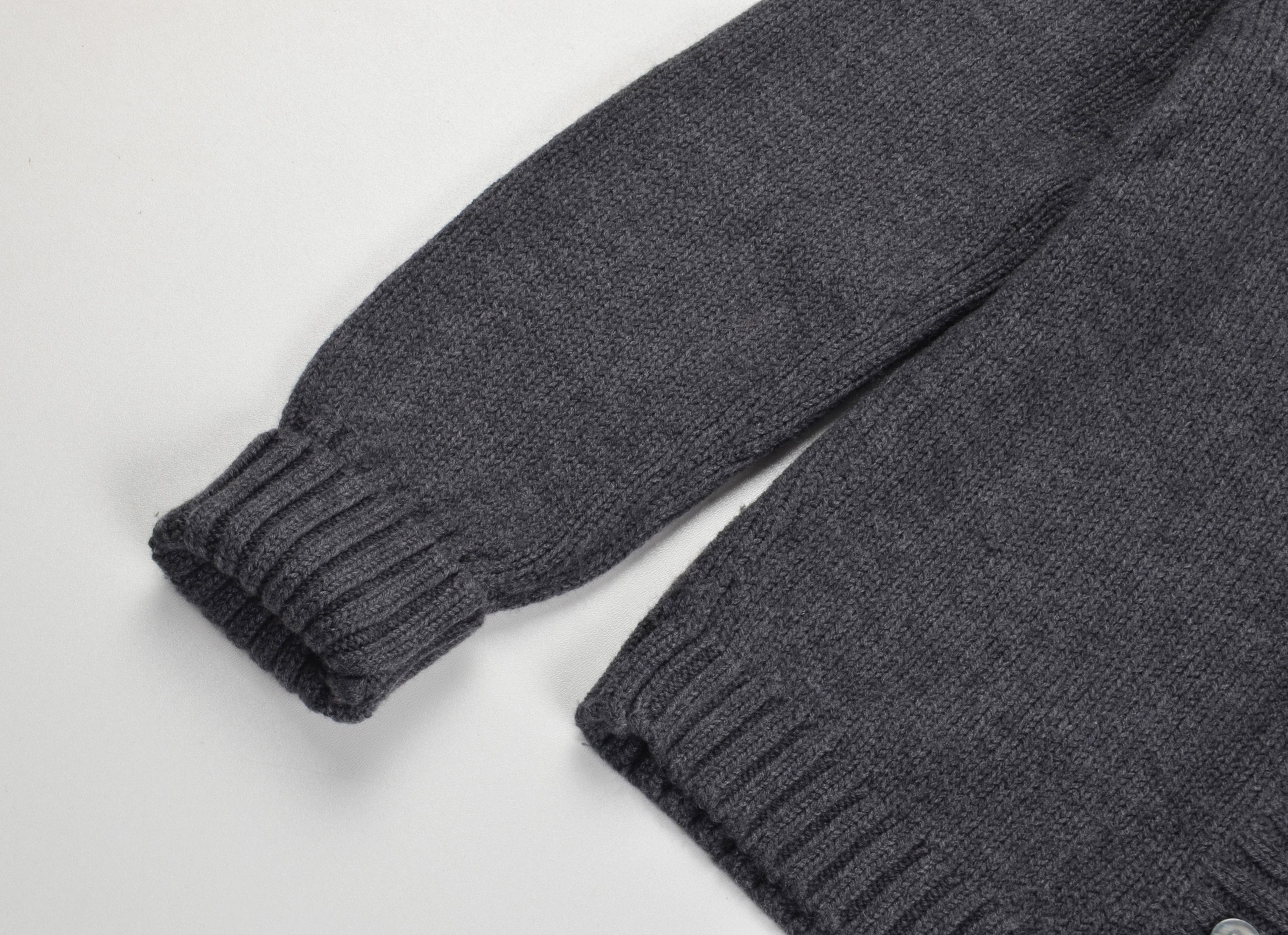 Other Elise Gug Lana Wool V-Neck Grey Knit Cardigan Size M / US 6-8 / IT 42-44 - 6 Thumbnail