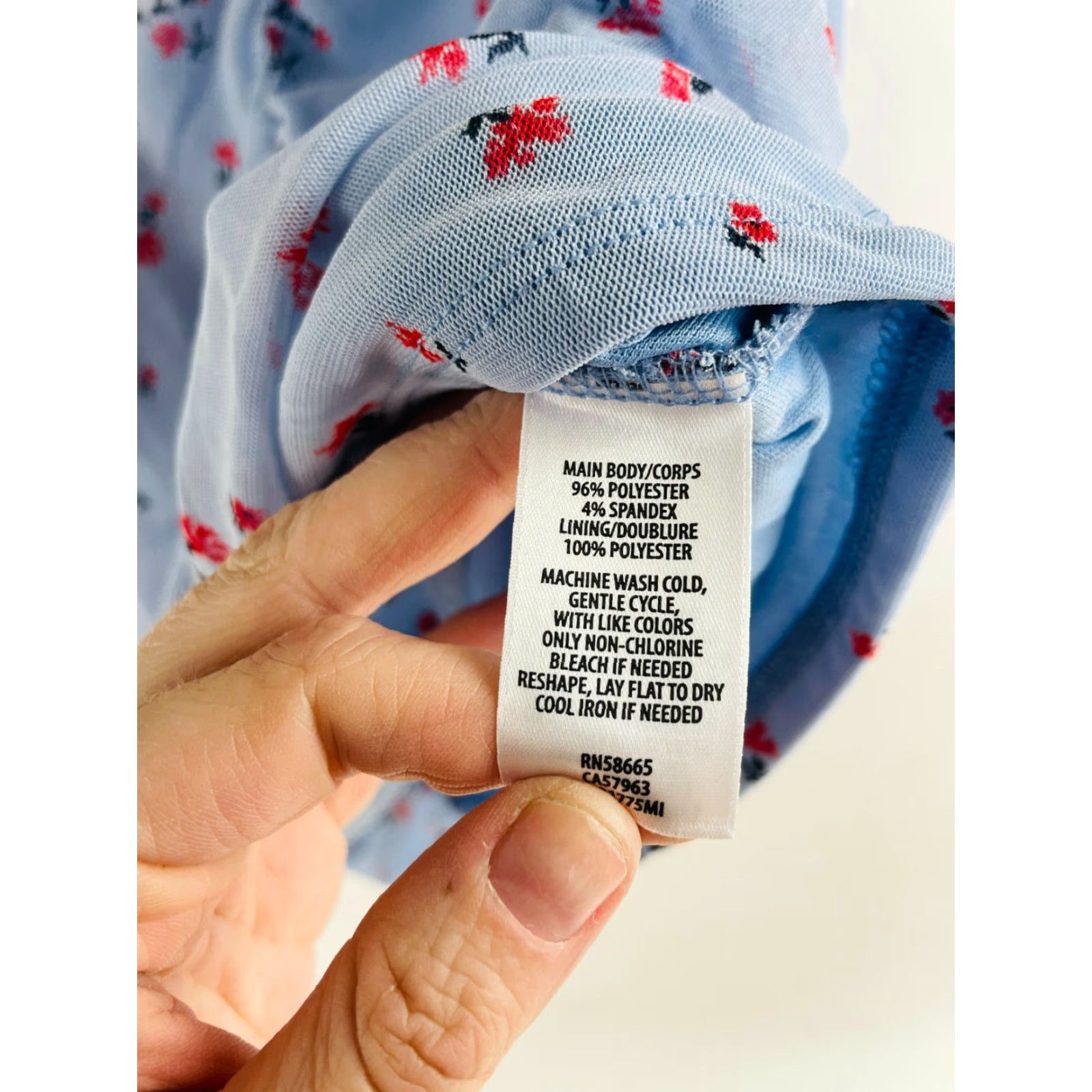 Vintage ABOUND Crop Top Women’s Size XL Blue Floral Puff Sleeve Ruched Square neck NWT Cropped Tank Size XL / US 12-14 / IT 48-50 - 8 Thumbnail