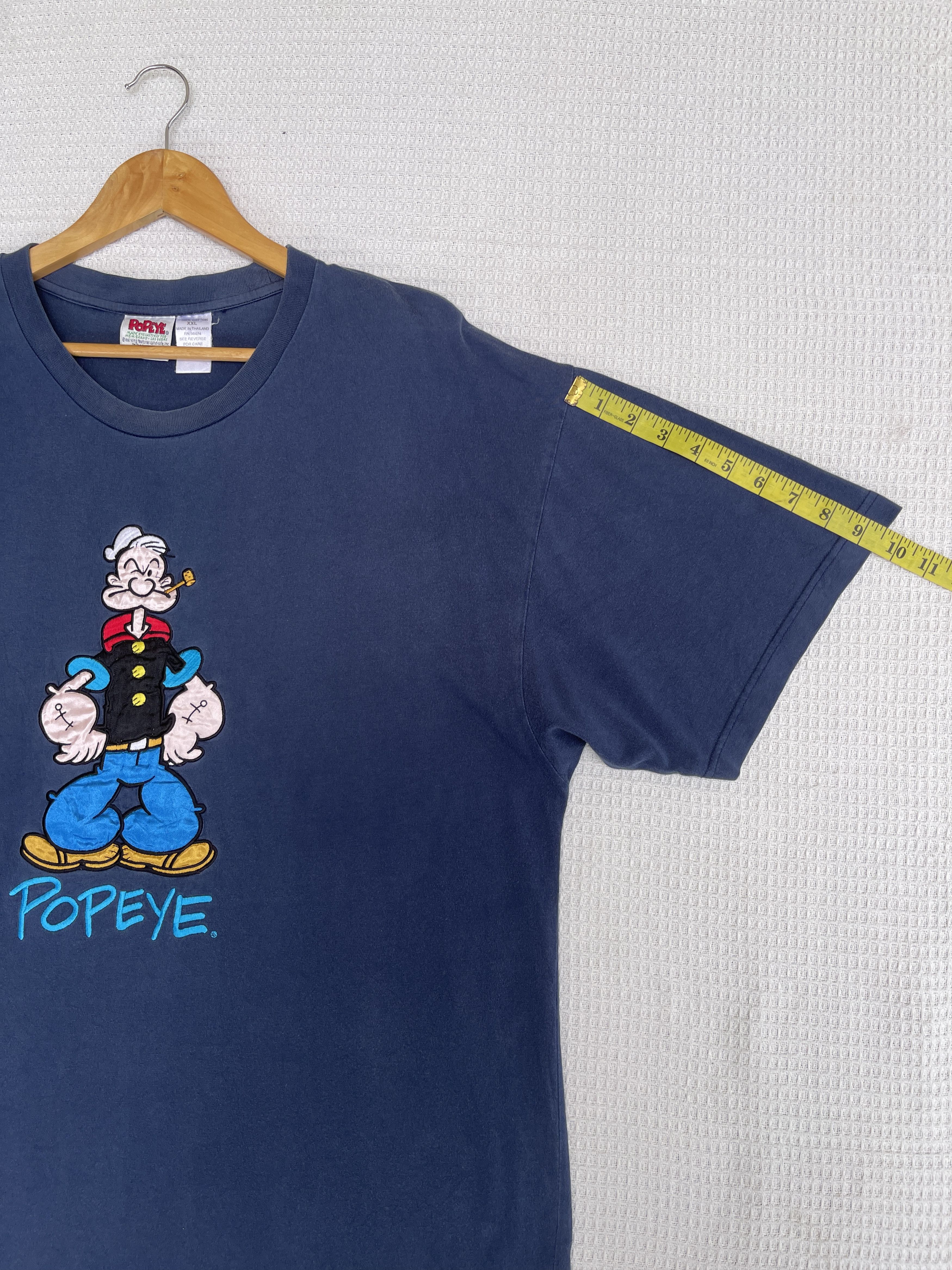Cartoon Network Rare🔥Vintage 90s POPEYE Embroidered Logo T-Shirt Size US XL / EU 56 / 4 - 12 Thumbnail