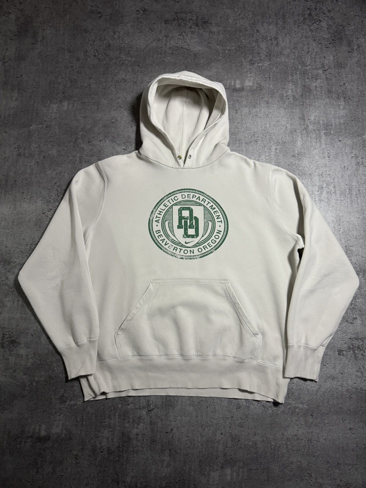 Nike × Vintage Nike Vintage Boxy Hoodie Swoosh Central Logo Department Y2K Size US XL / EU 56 / 4 - 1 Thumbnail