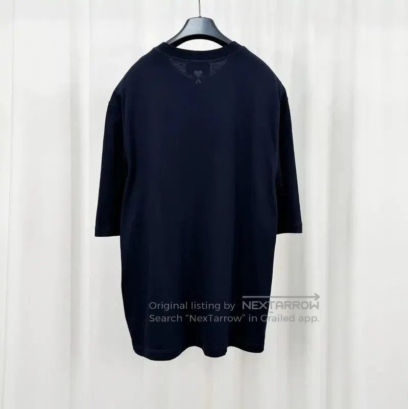 AMI AMI Black Cotton Logo Short Sleeve T-Shirt . Size US L / EU 52-54 / 3 - 2 Thumbnail
