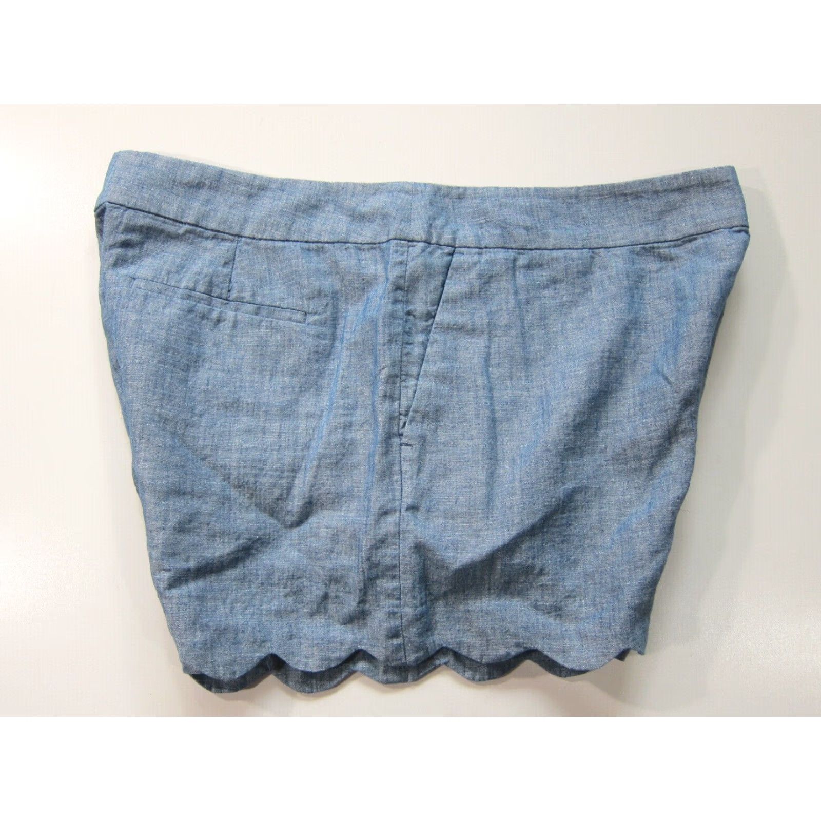 Ann Taylor Ann Taylor Loft Riviera Cotton Linen Blue Flat Front Casual Chino Short Women 14 Size 26" / US 2 / IT 38 - 4 Thumbnail