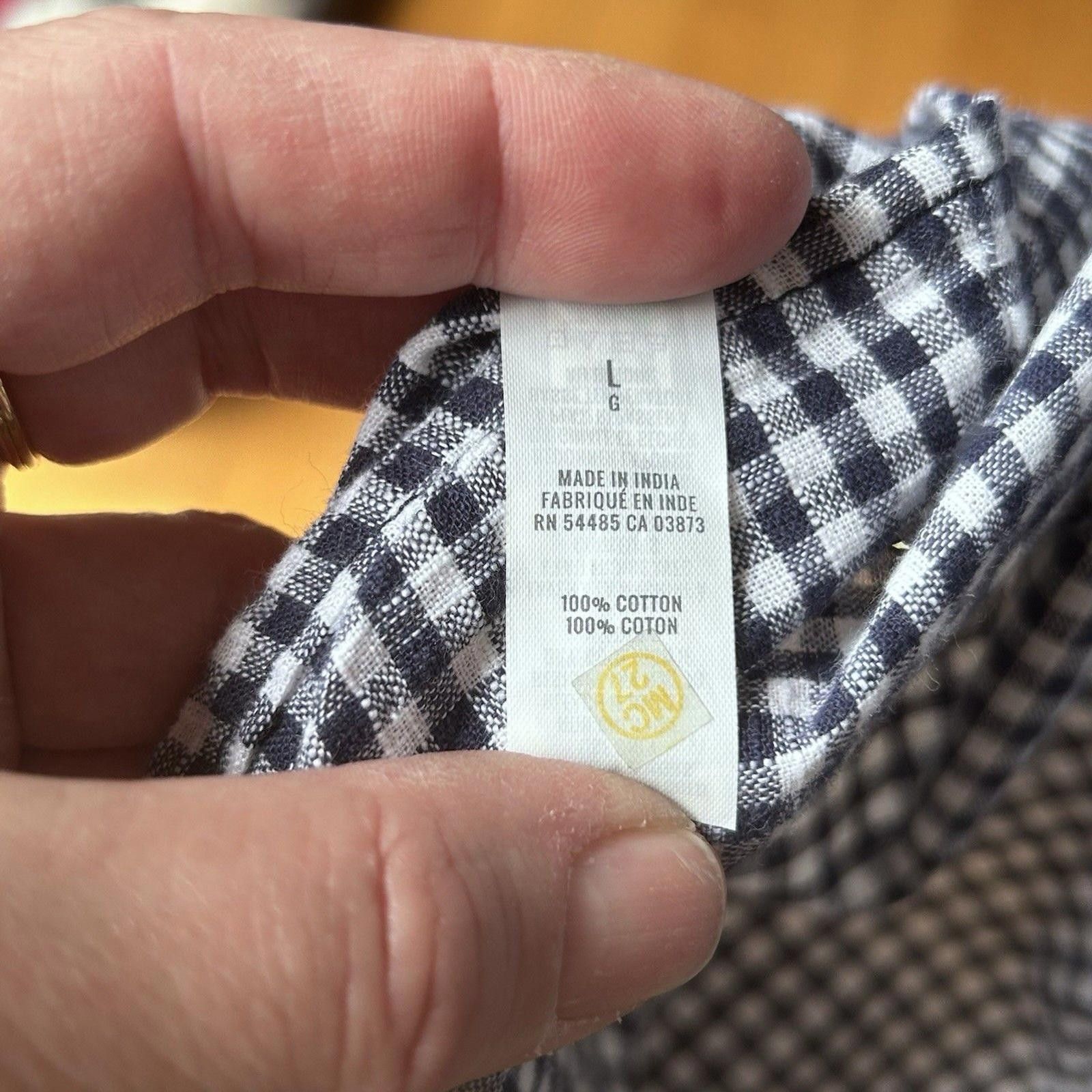 Other Aerie Plaid Navy White Wrap Dress sz Lg Cottagecore Coquette Size L / US 10 / IT 46 - 5 Thumbnail
