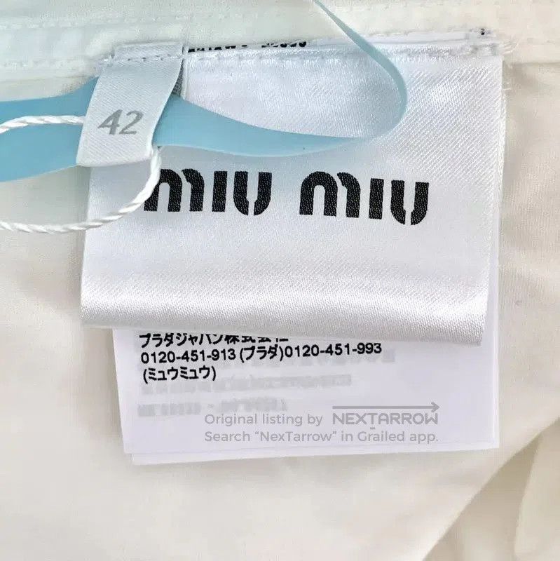 Miu Miu Miu Miu Women's White Cotton Shirt . Size XXS / US 00 / IT 34 - 6 Thumbnail