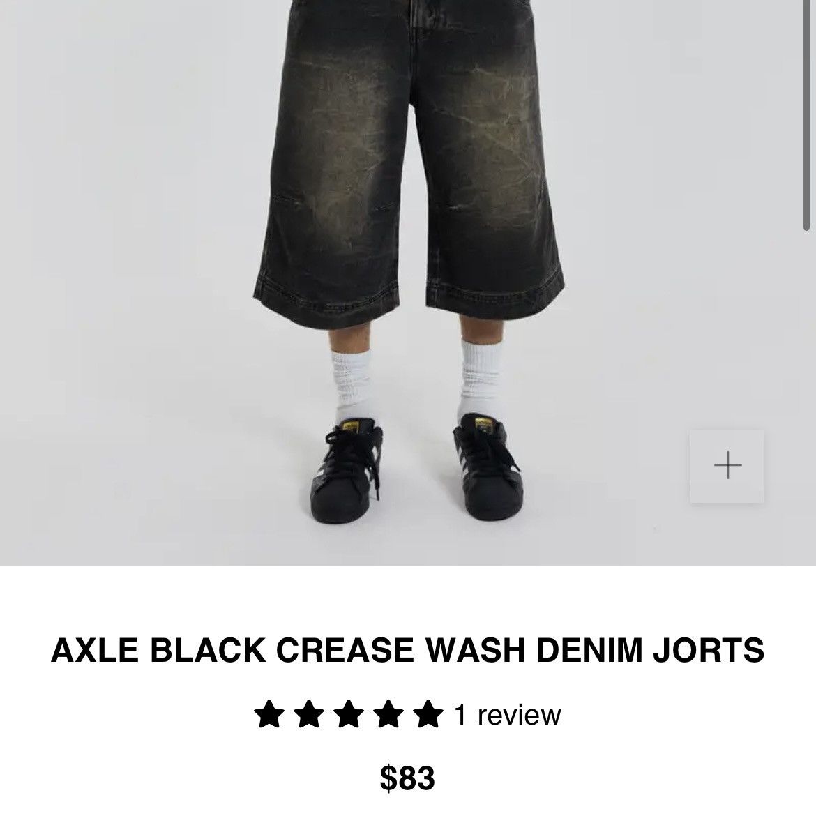 Jaded London Jaded London - Axle Black Crease Wash Denim