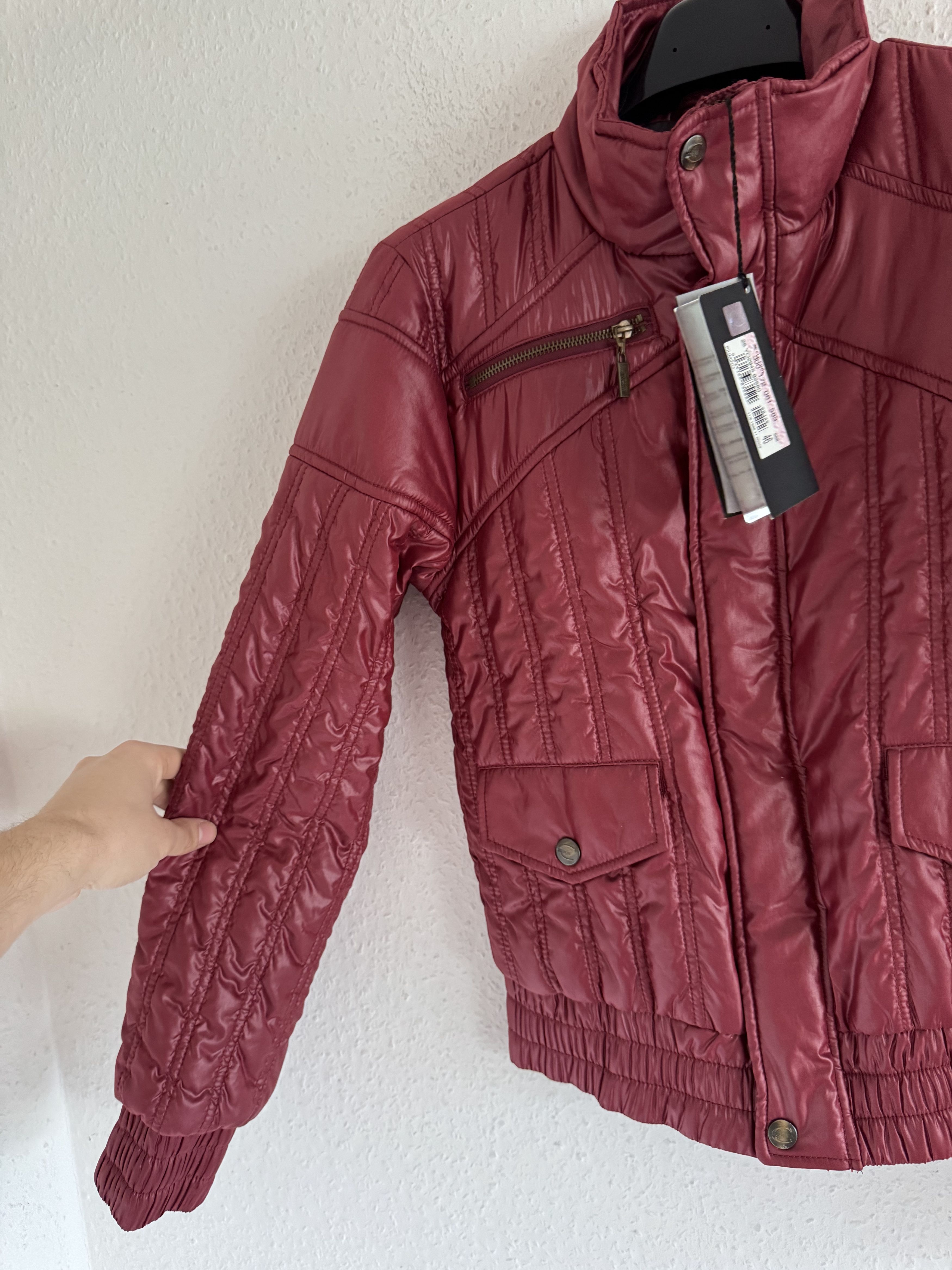 Just Cavalli Glossy Red Down Style Puffer Jacket Size US S / EU 44-46 / 1 - 4 Thumbnail