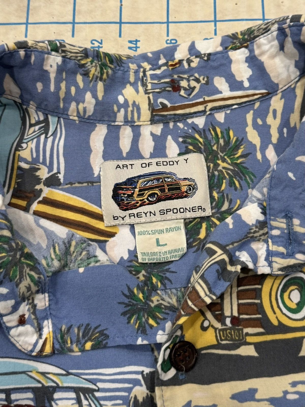 Reyn Spooner Reyn Spooner Art of Eddy Y Hawaiian Rayon Button Up SS SizeL Size US L / EU 52-54 / 3 - 5 Thumbnail