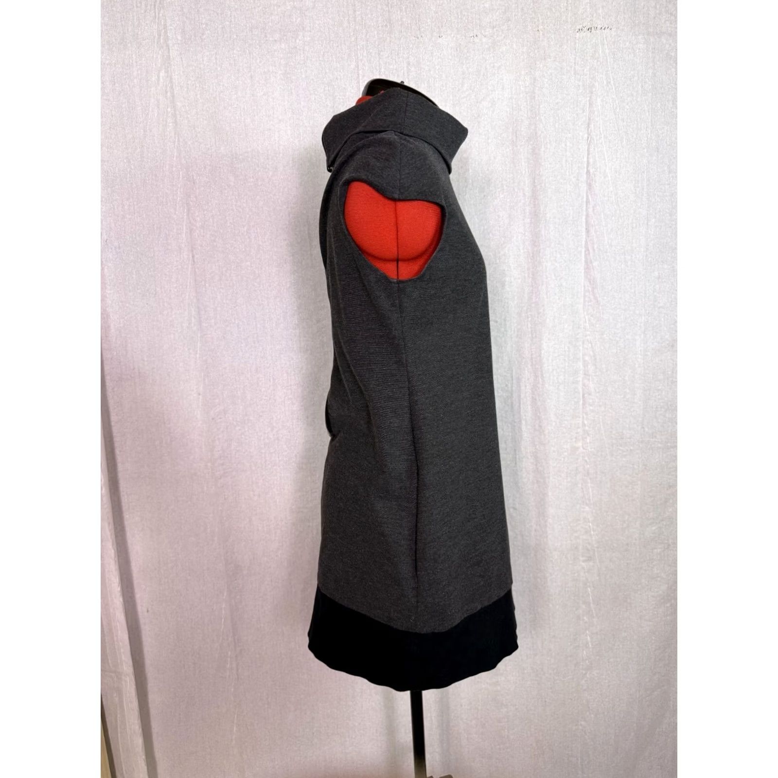 Express Express Women Gray Mock Neck Cap Sleeve Mod Shift Dress S 60s D872 Size S / US 4 / IT 40 - 6 Thumbnail