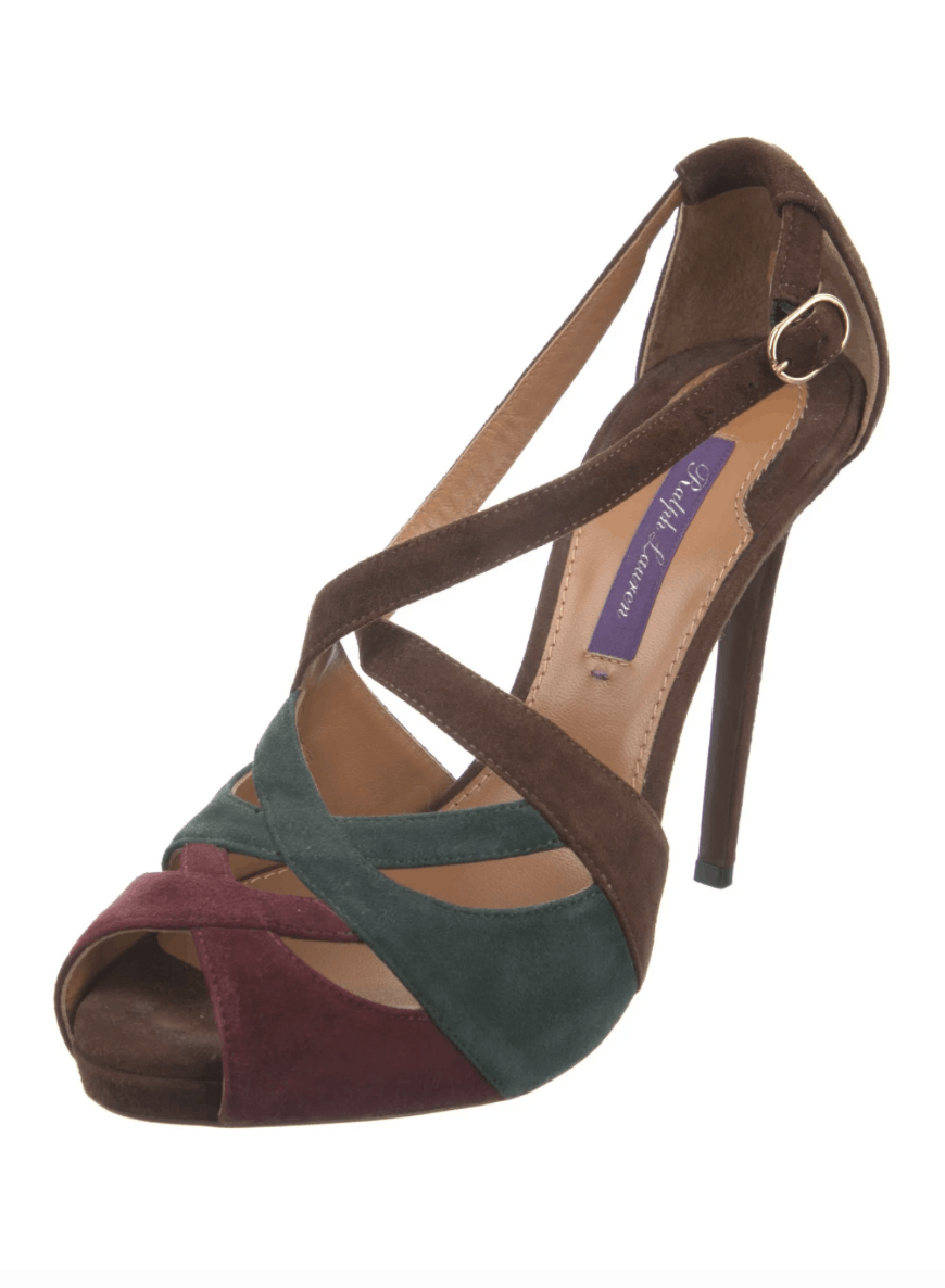 Ralph Lauren Purple Label Suede Slingback Sandals Size US 6 / IT 36 - 3 Thumbnail
