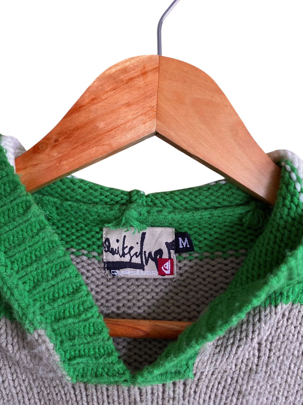 Quicksilver Vintage Brand Quiksilver Stripe Hoodie Knitwear 2000s Size US M / EU 48-50 / 2 - 7 Thumbnail