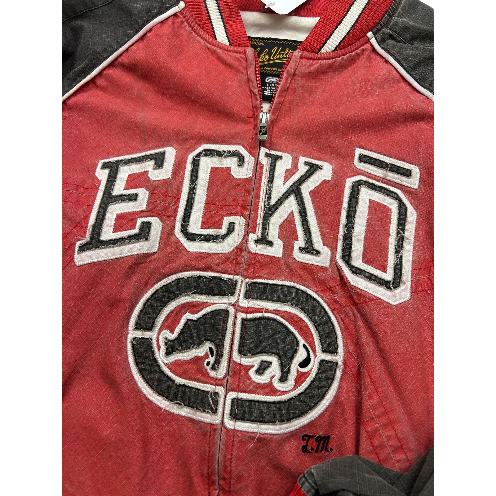 Vintage Vintage Y2K Ekko UNLTD Logo Two Tone Bomber Jacket L Size US L / EU 52-54 / 3 - 4 Thumbnail