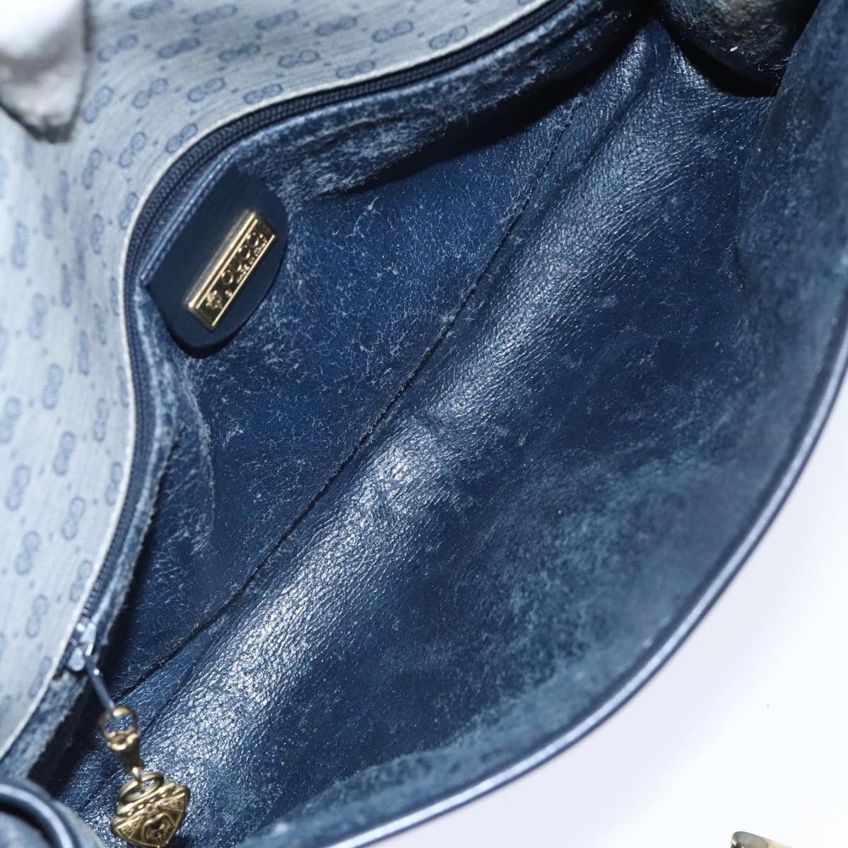 Gucci GUCCI Micro GG Supreme Shoulder Bag Navy Gold 001 115 001 Size ONE SIZE - 19 Thumbnail
