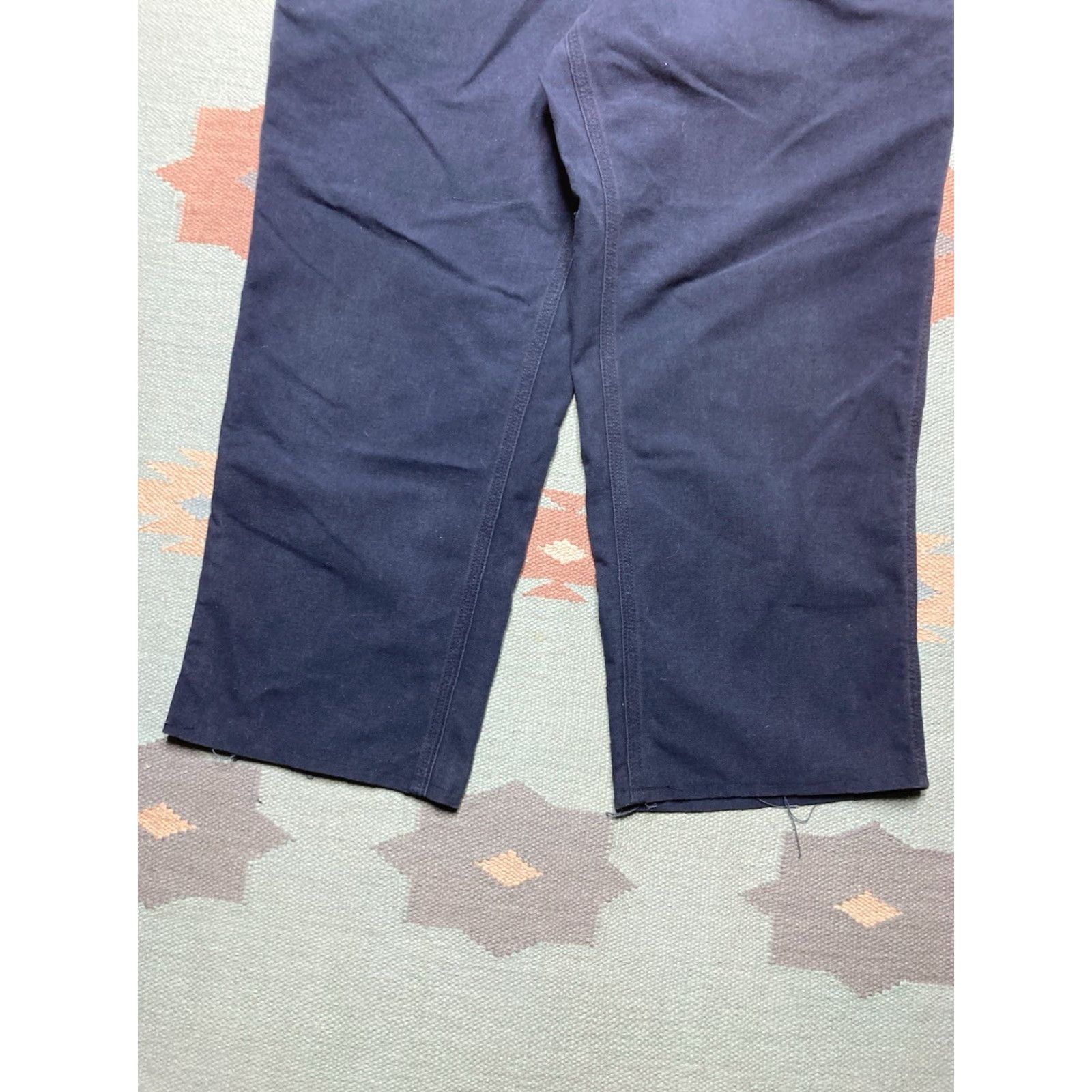 Carhartt VINTAGE Carhartt Carpenter Jeans Duck Canvas Pants Navy Blue Baggy Skater 40x28 Mens Jeans Size US 40 / EU 56 - 5 Thumbnail