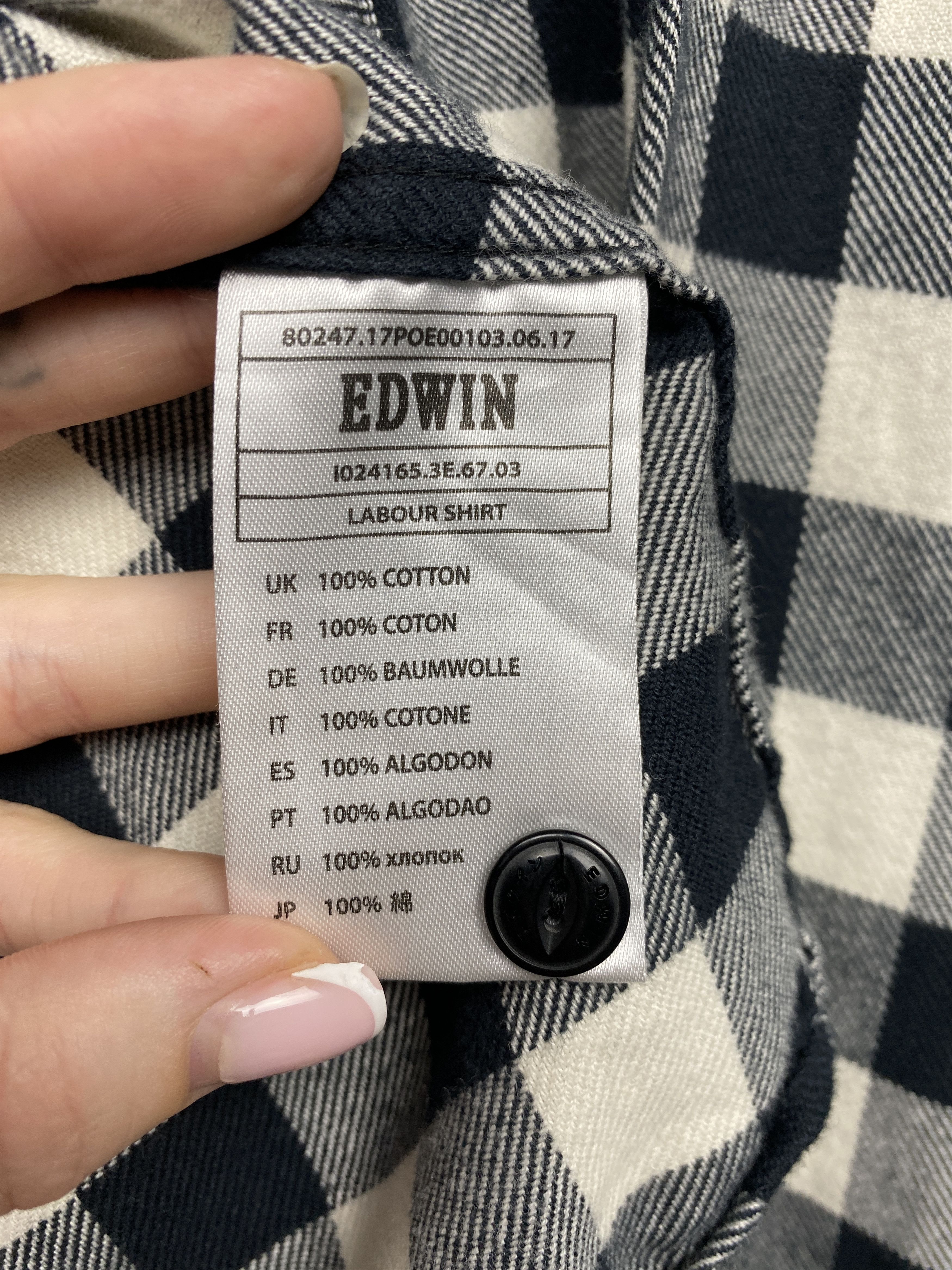 Edwin Edwin Vintage Mens Labour Flannel Plaid Shirt Size US L / EU 52-54 / 3 - 5 Thumbnail