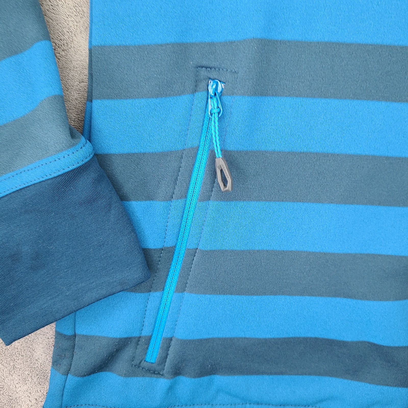 Mammut Mammut Blue & Navy Striped Turtleneck Jacket L, Women's Size L / US 10 / IT 46 - 7 Thumbnail