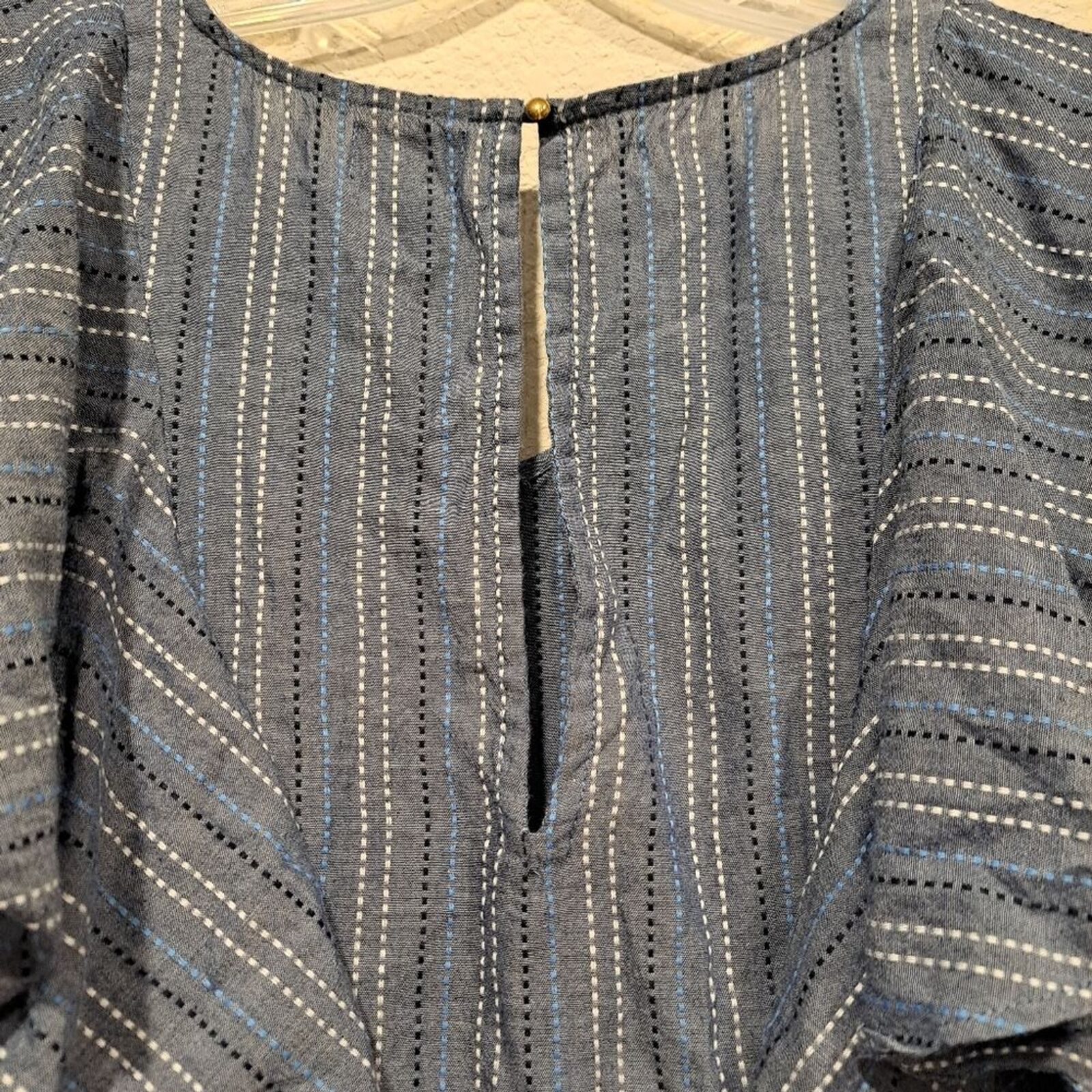 Other Mudpie ruffle flutter sleeve romper blue denim size M Size 36" / US 14 / IT 50 - 7 Thumbnail