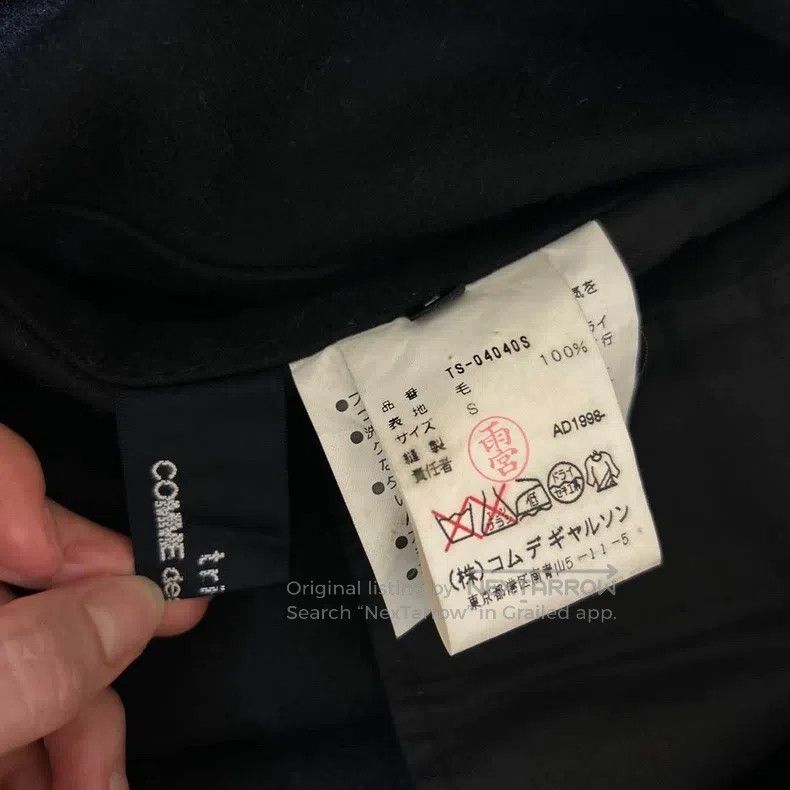 Other Comme Des Garcons size S Ladies' Skirt Apron Style Woolen Size 23" - 5 Thumbnail